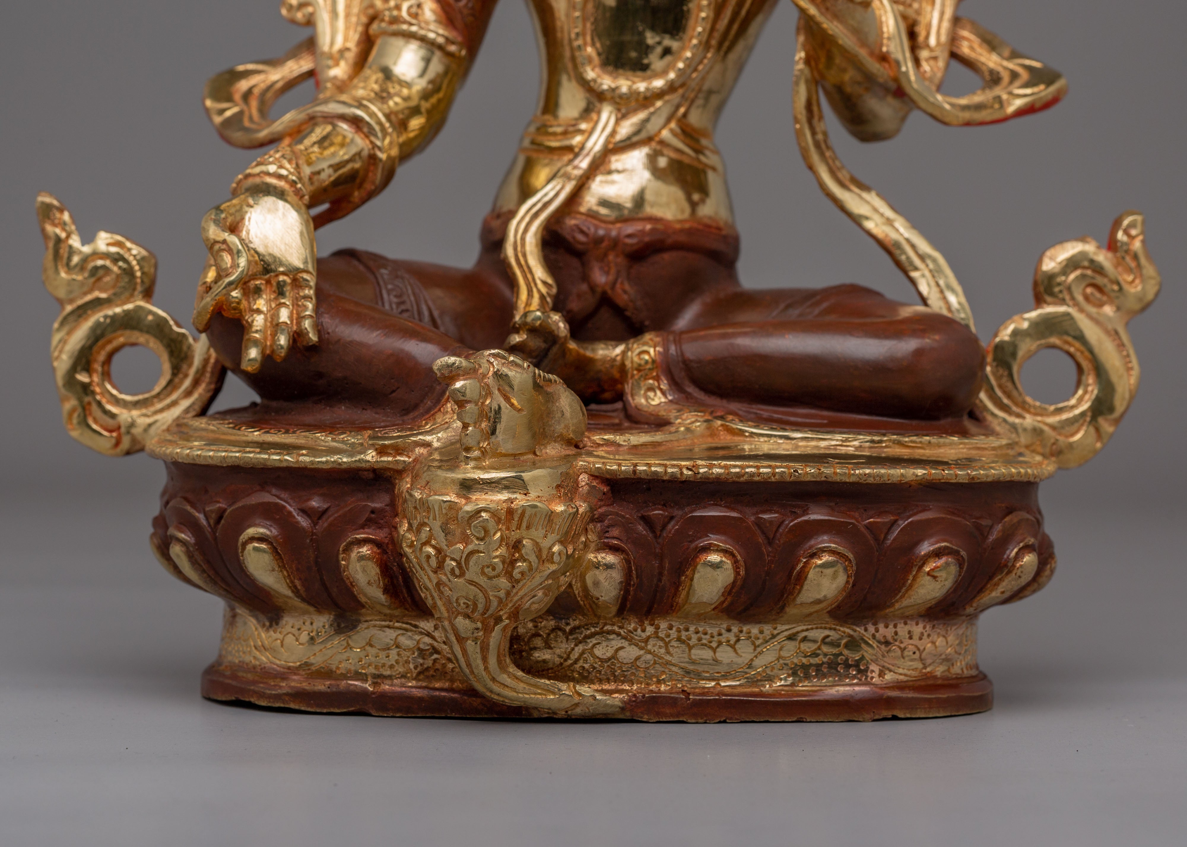 Green Tara Himalayan Copper Statue | Traditional Green Tara Statue