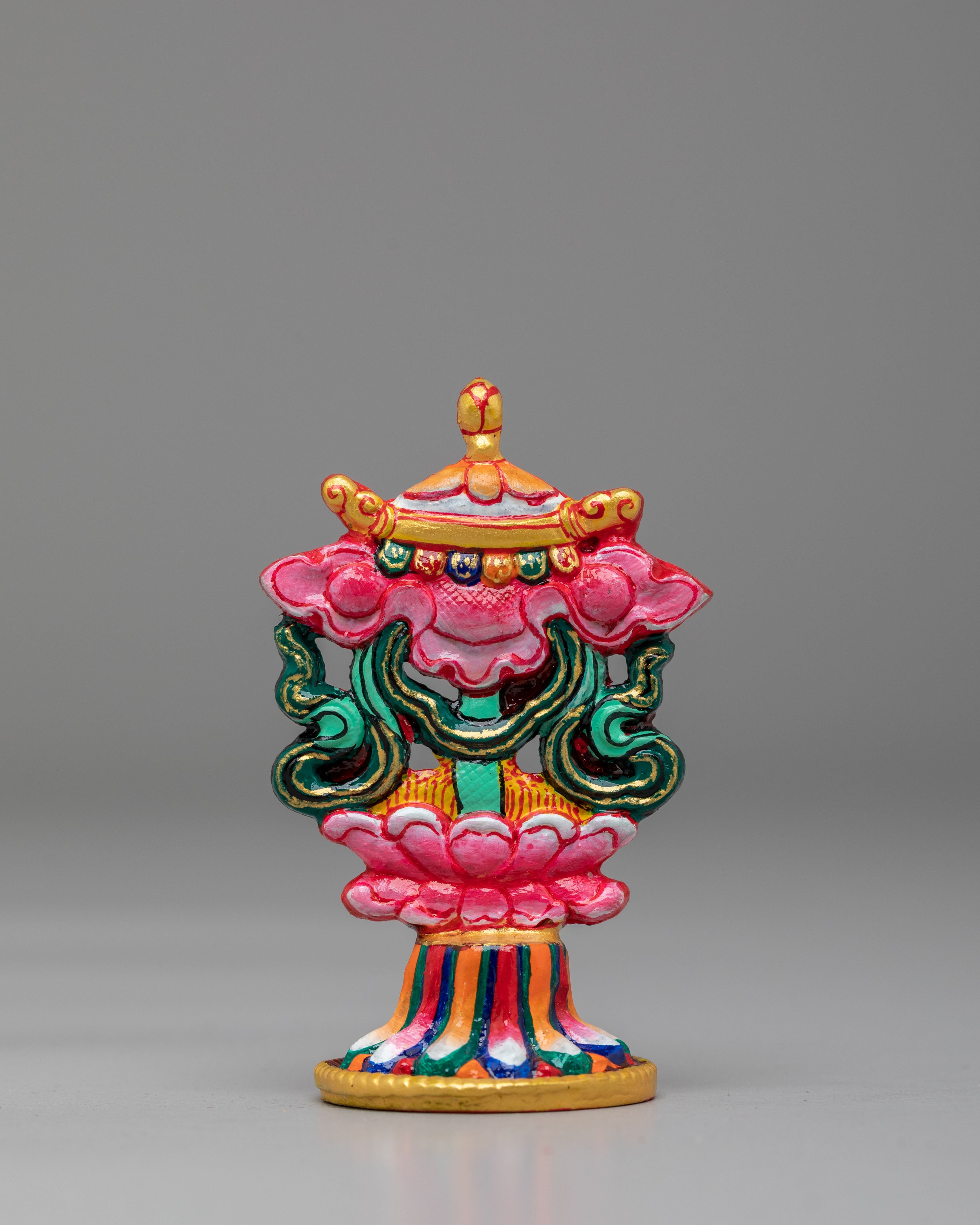 Ceremonial 8 Auspicious Symbols Sculpture | Gold & Acrylic Color