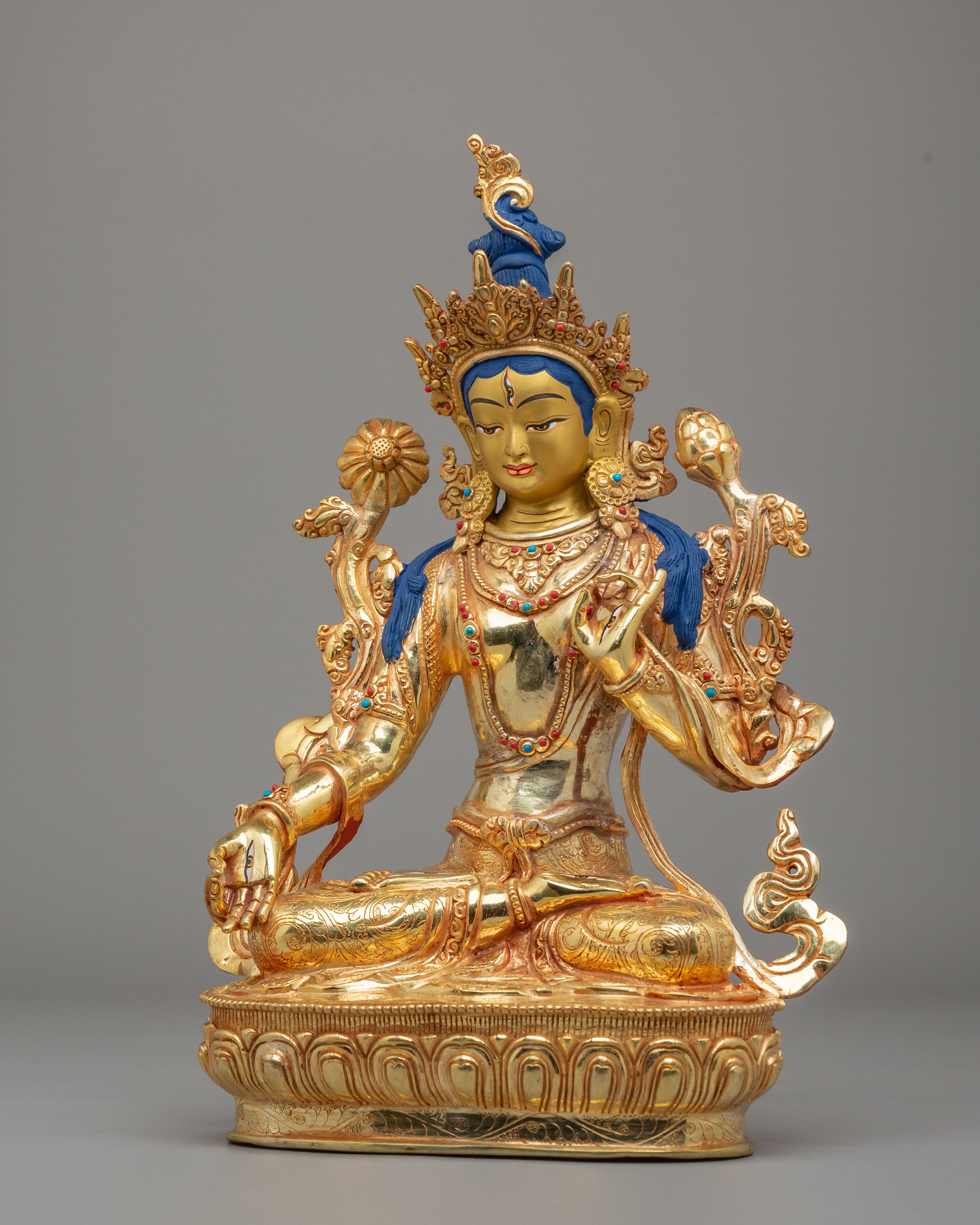 White Tara Goddess of Longevity Statue | Divine Feminine Wisdom Art