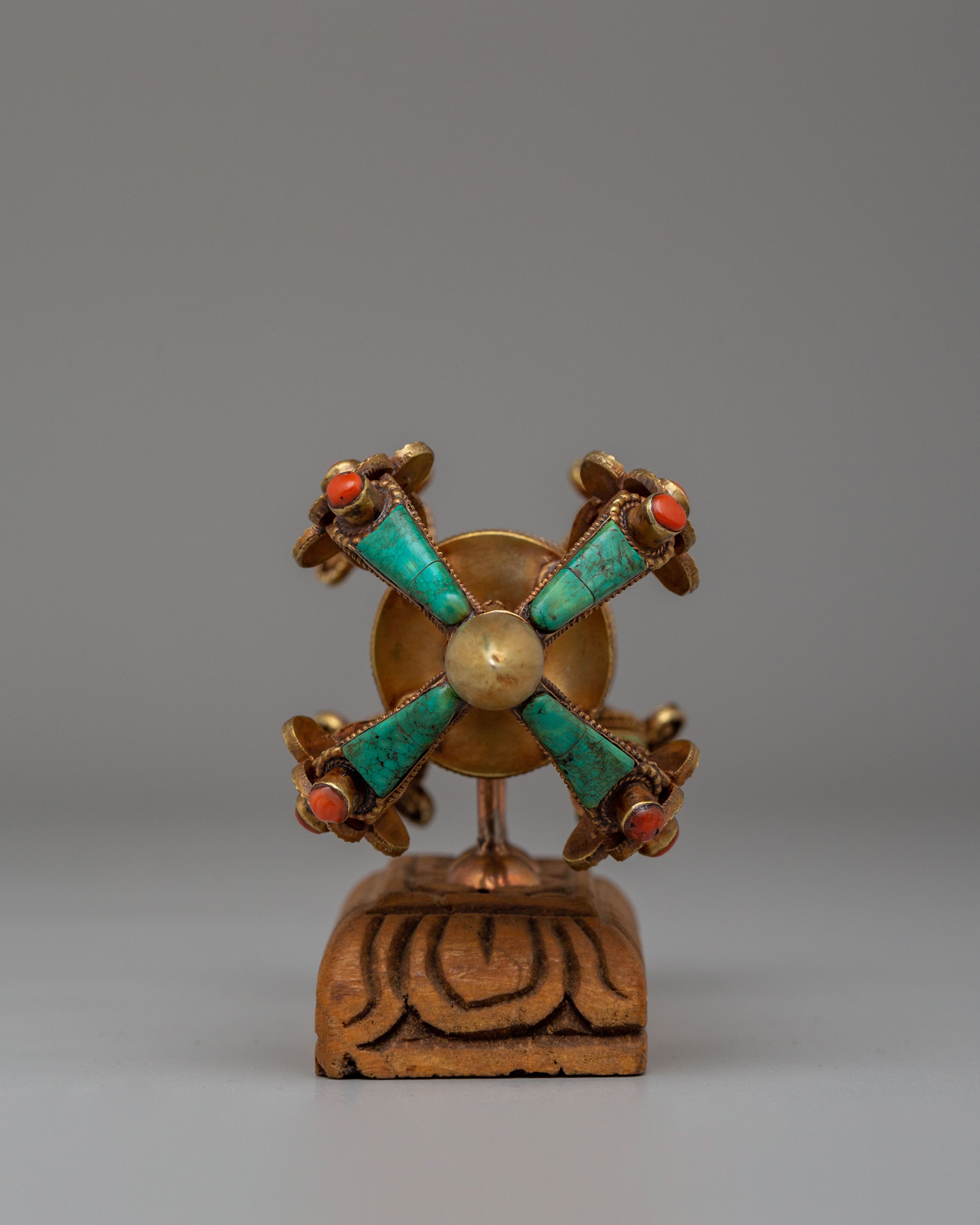 Handmade Buddhist Vajra With Stand | Tibetan Thunderbolt Dorje