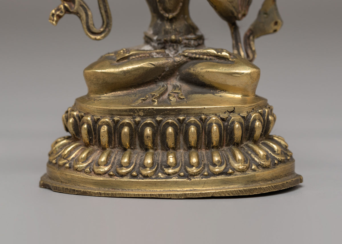 Manjushri Spiritual Deity Statue | Handcrafted Altar Sculpture