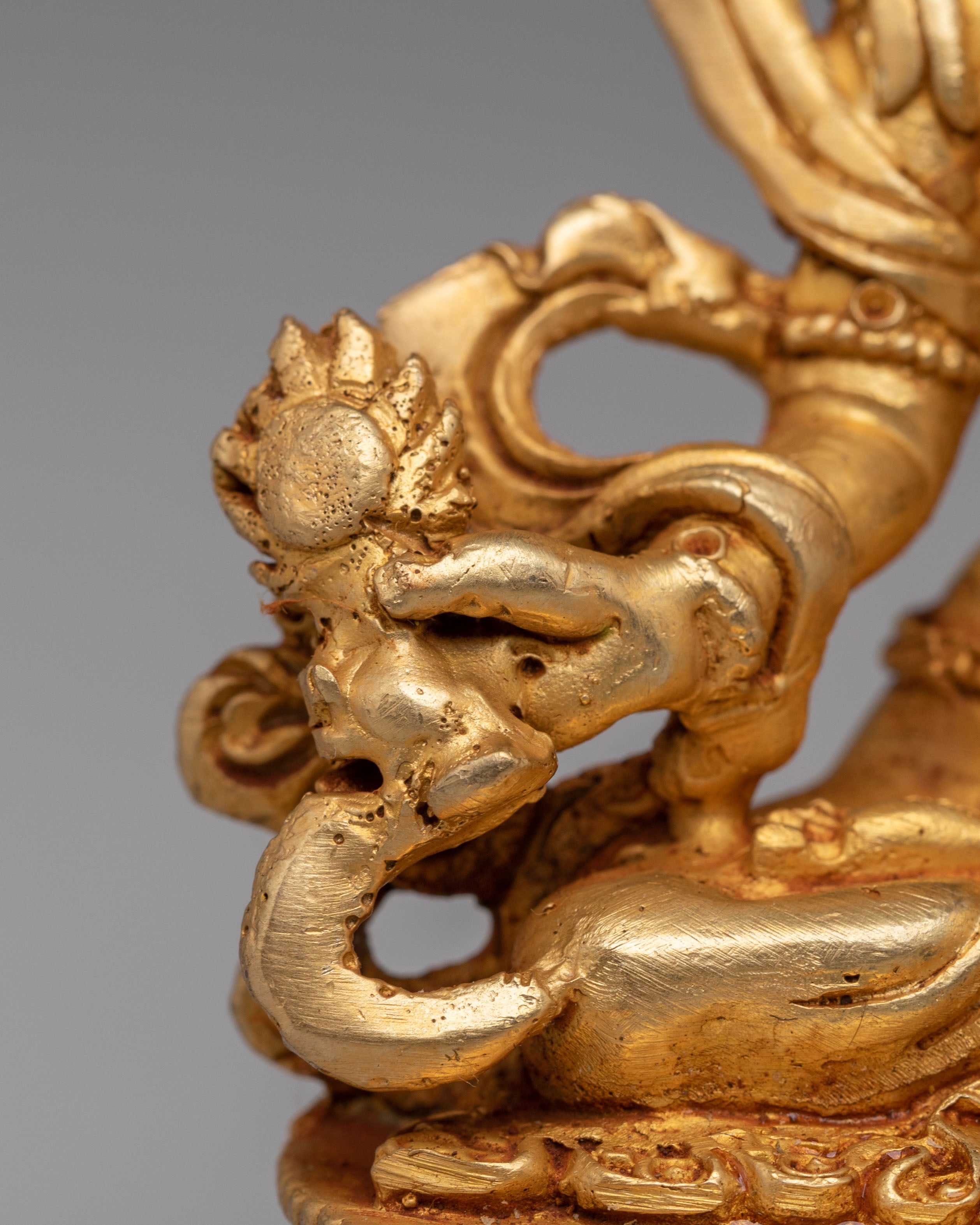 Himalayan Six Deities Statue Set | Gold Plated Buddhist Altar Decor