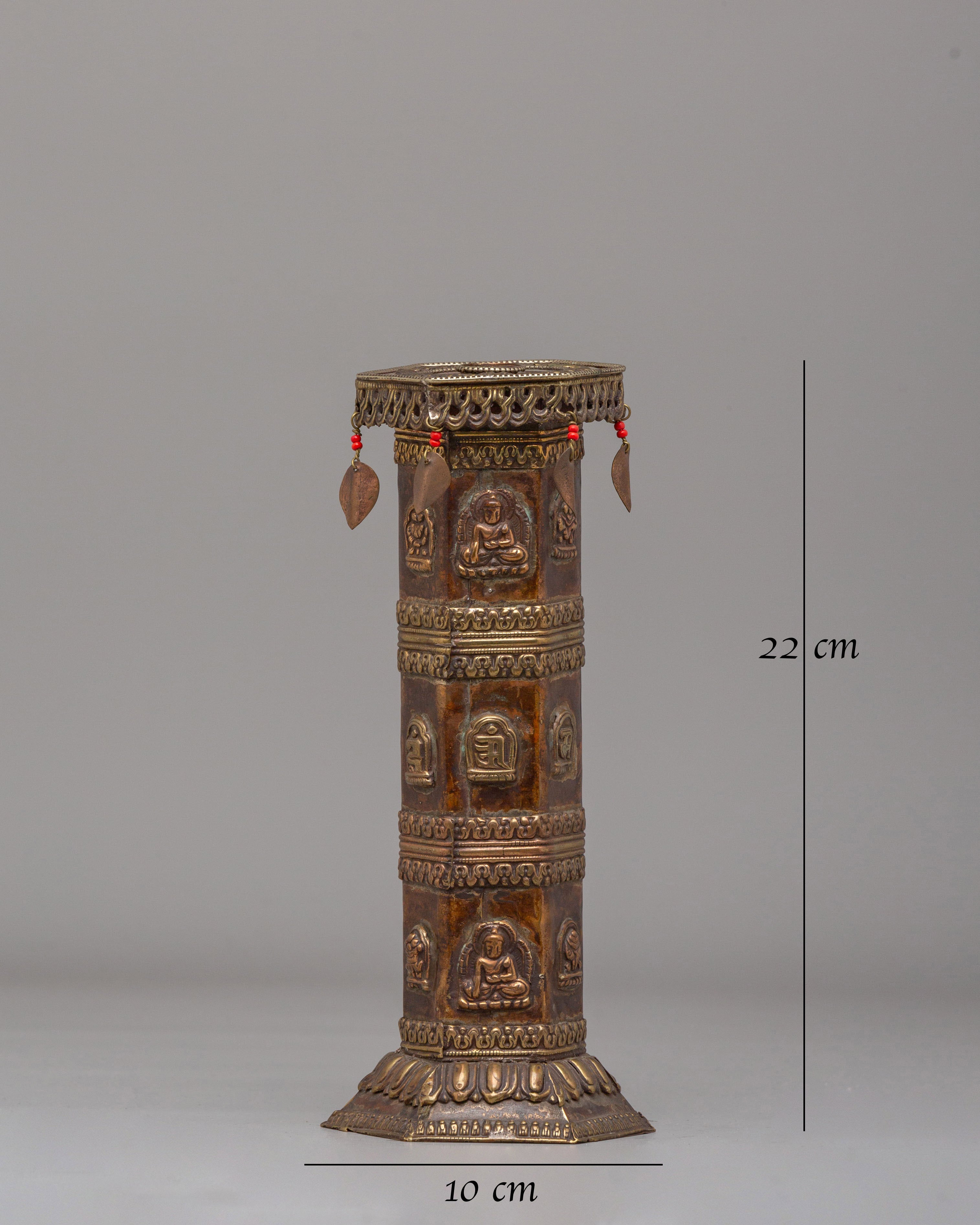 Himalayan Carved Incense Burner Pair | Ritual & Meditation Offering Vessels