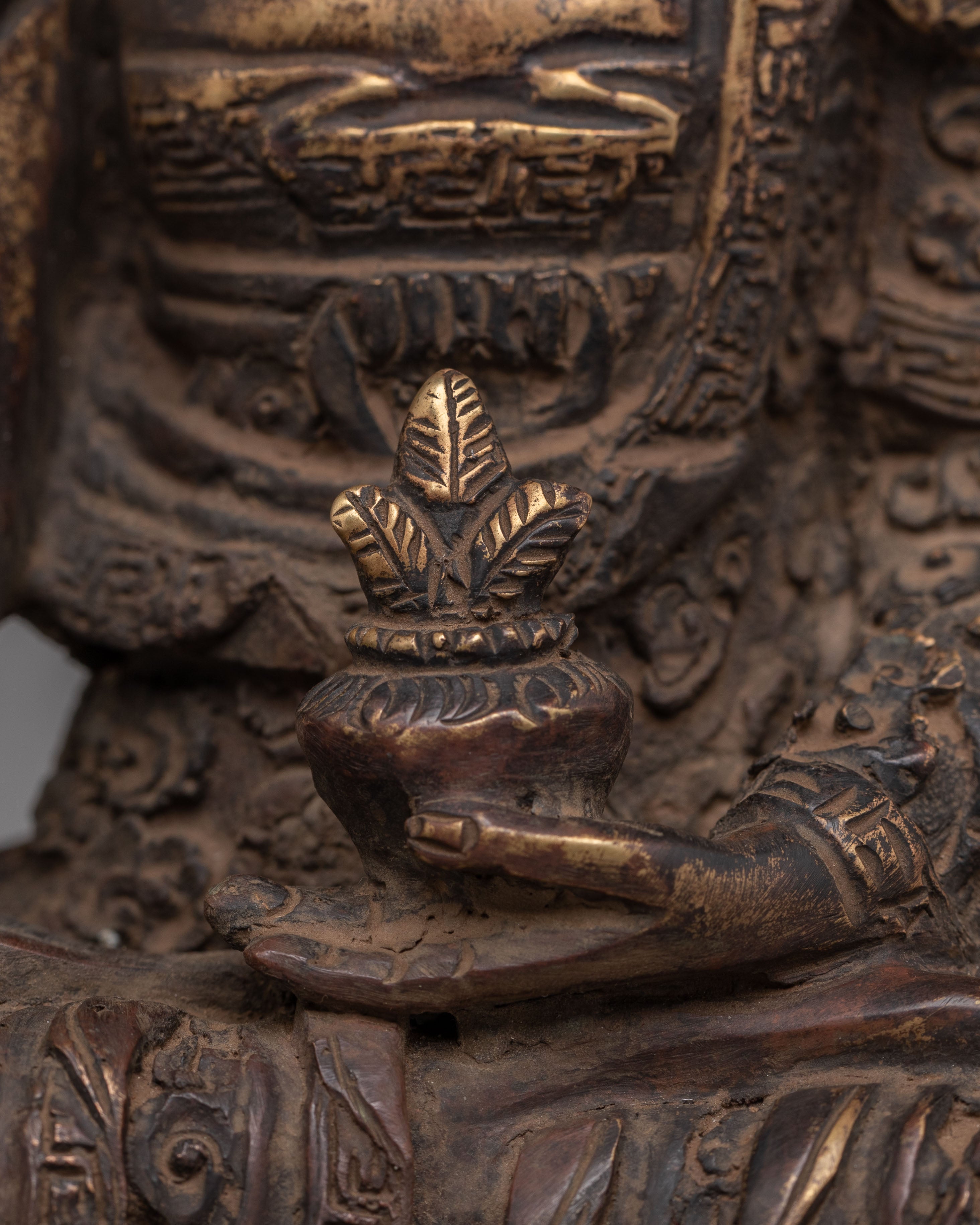 Sacred Tibetan Medicine Buddha Statue | Handcrafted Copper Statue