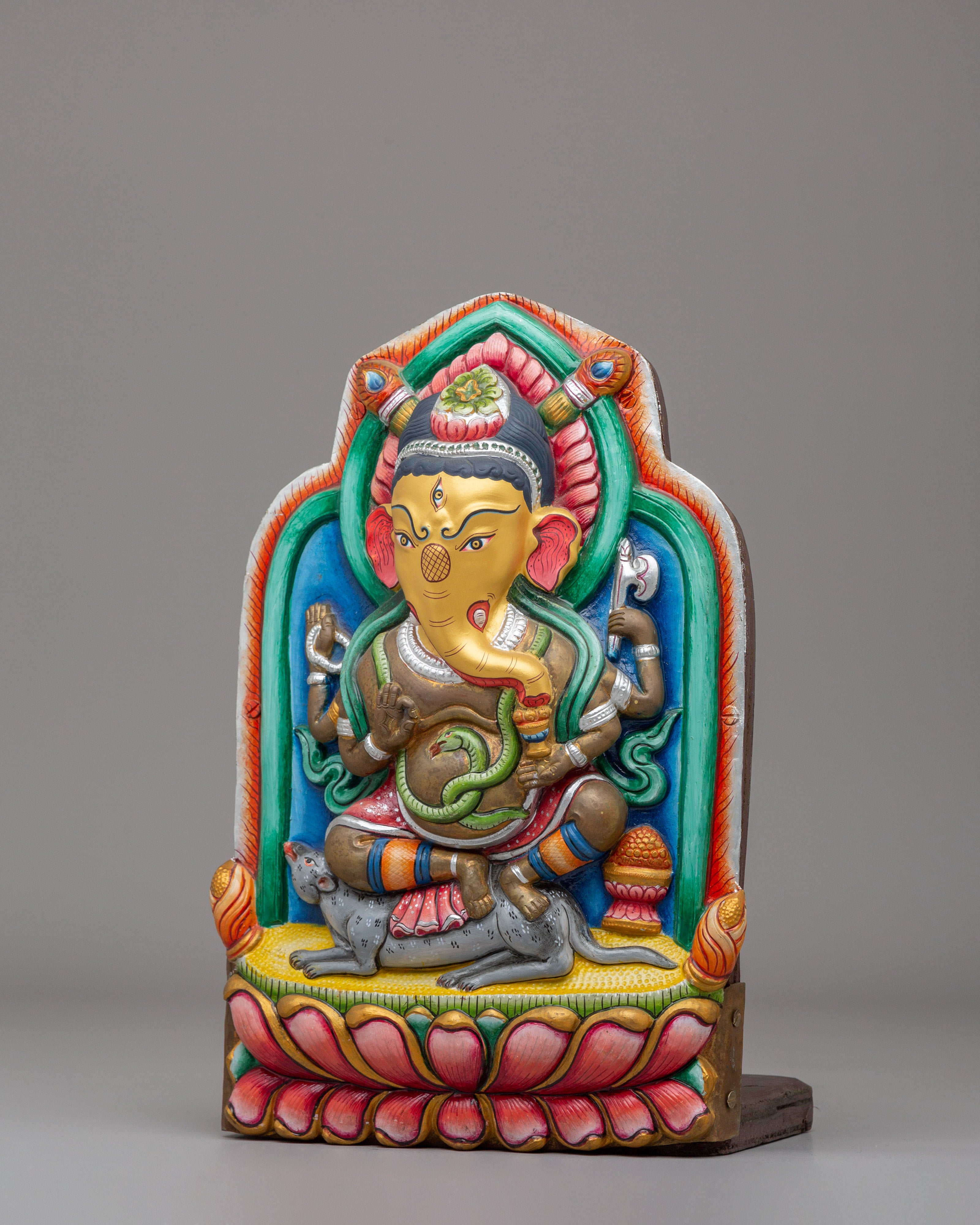 Handmade Ganesh Home Decor Statue | Hindu Elephant God Sculpture
