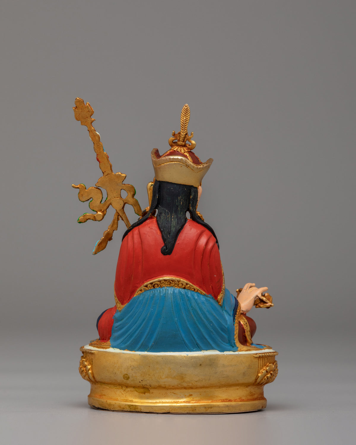 Handmade Guru Rinpoche Divine Statue | Tibetan Buddhism Artwork