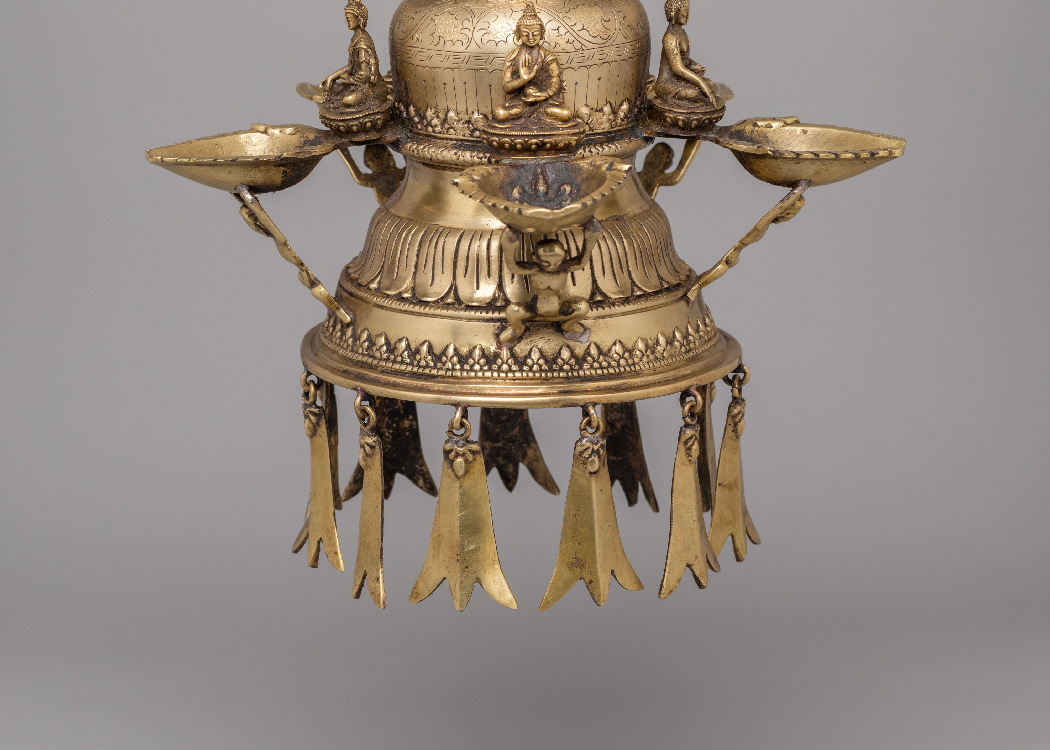 Himalayan Hanging Stupa Dalucha | Five Dhyani Buddhas in Brass