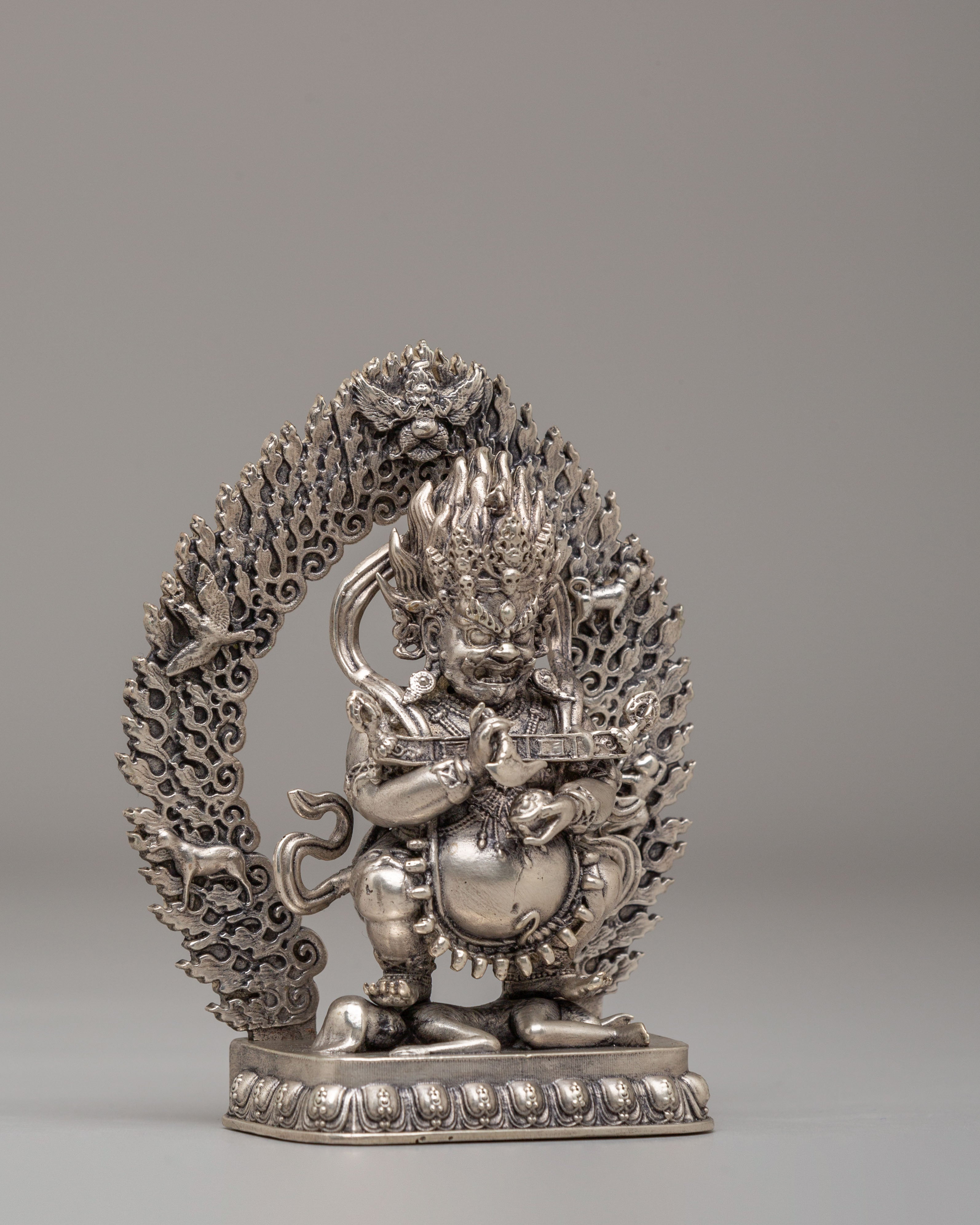 Machine-Made Sakya Mahakala Sculpture | Symbolizing Protection and Strength