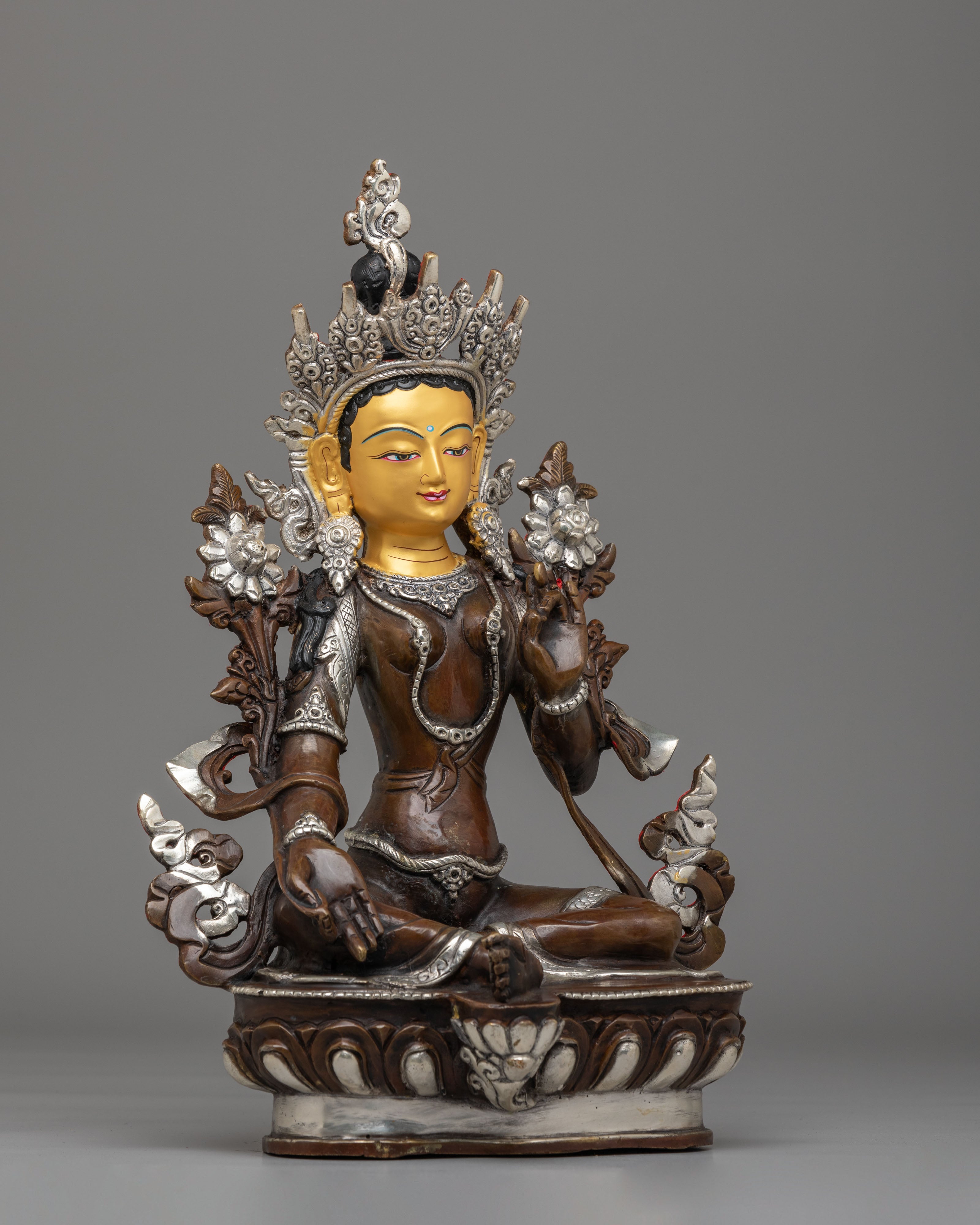 Green Tara Spiritual Sculpture | Symbol of Compassion