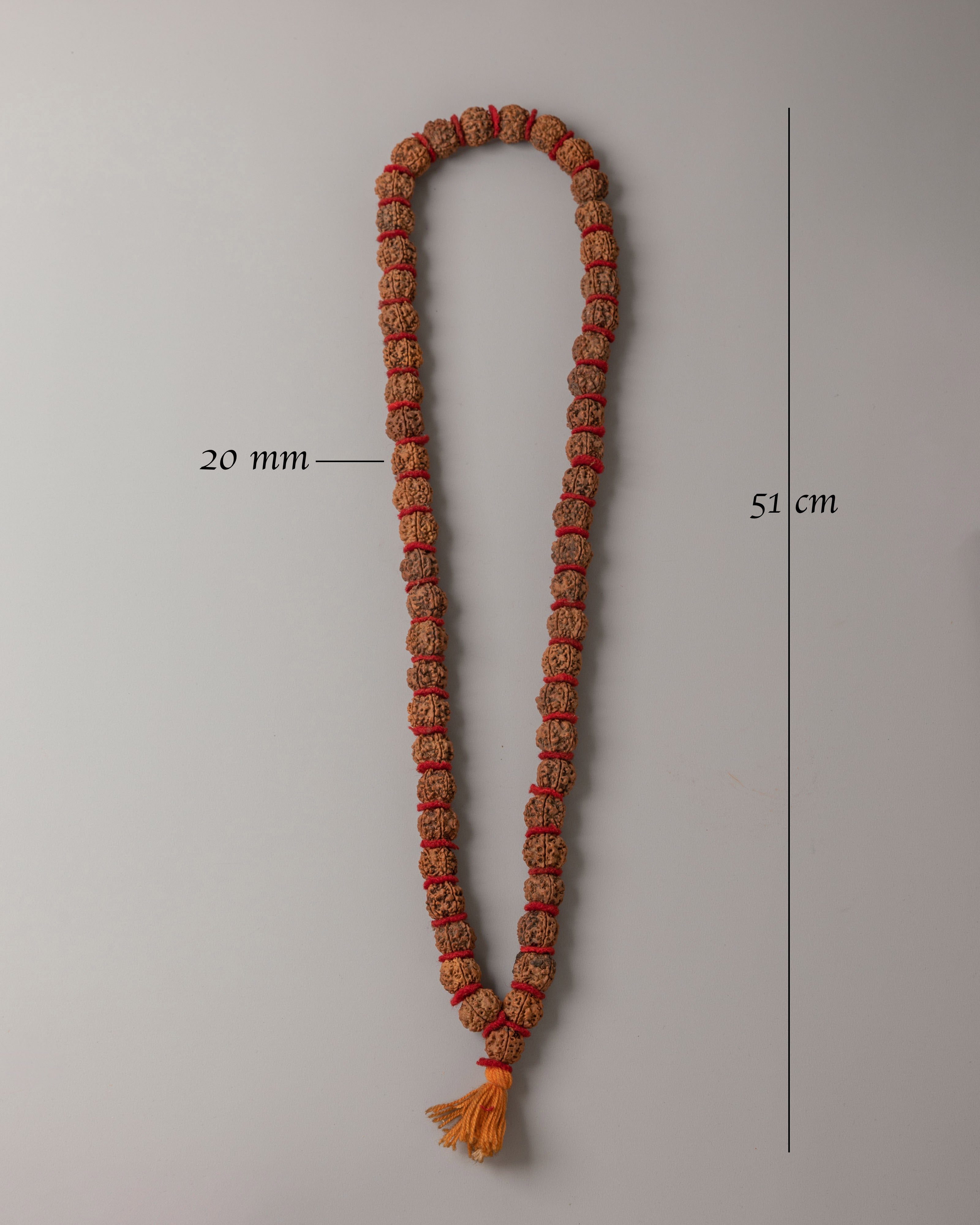Handmade Rudraksha Prayer Mala | Tibetan Meditation Beads