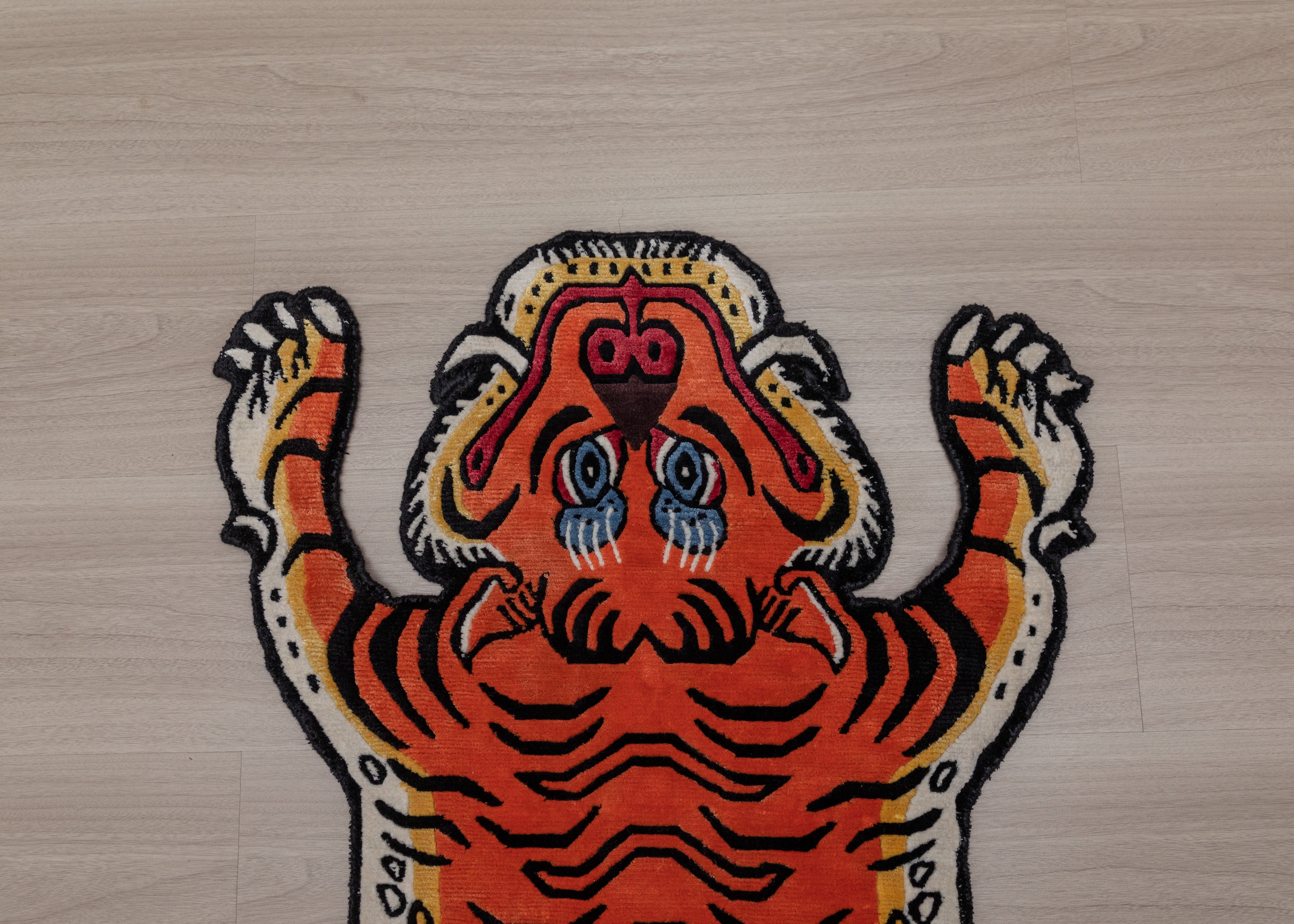 Handmade Tibetan Rug | Tibetan Wool Meditation Carpet