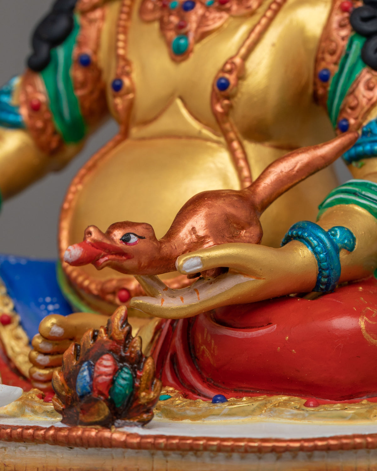 Himalayan Altar Dzambhala Statue | Handmade Tibetan Prosperity Idol