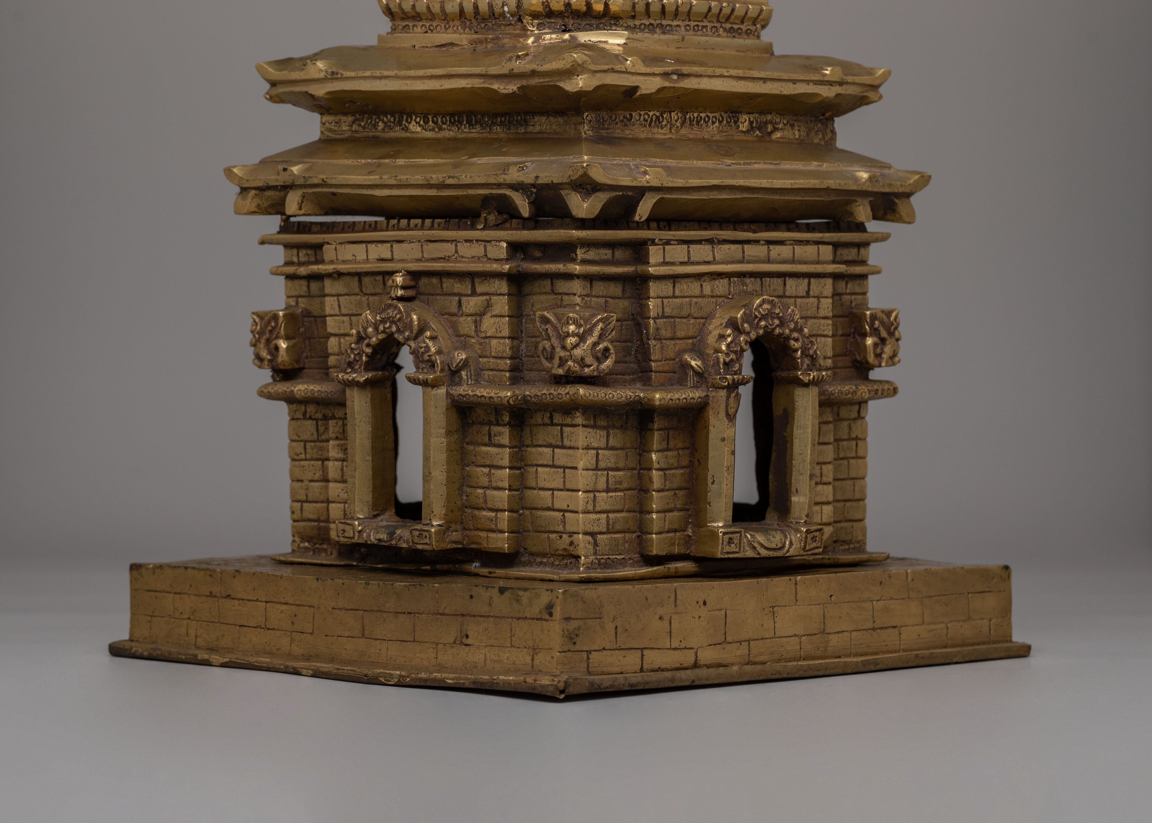 Traditional Pashupatinath Temple Sculpture | Handcrafted Brass Statue