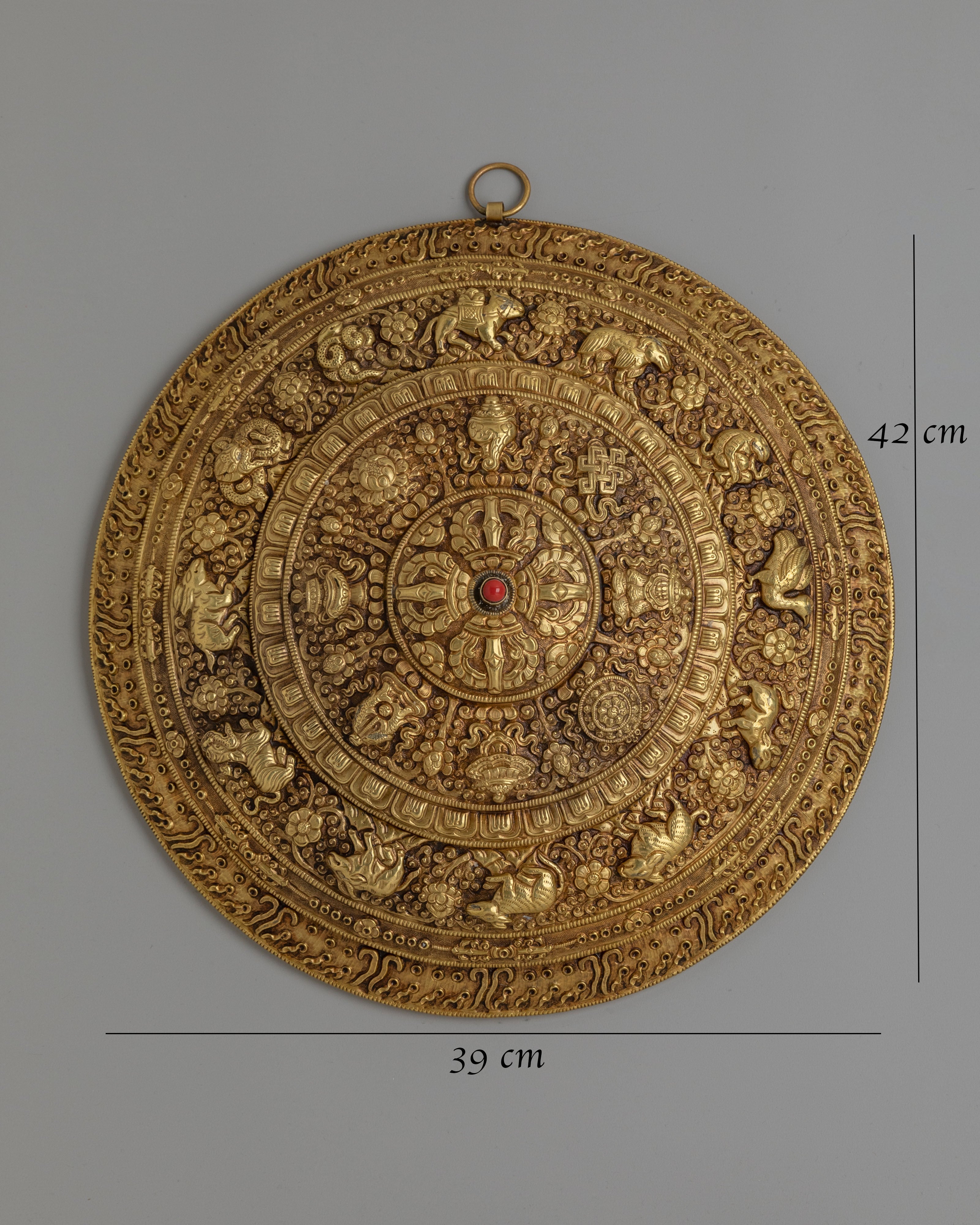 Bishwo Vajra Mandala Wall Hanging | Tibetan Artwork for Spiritual Decor