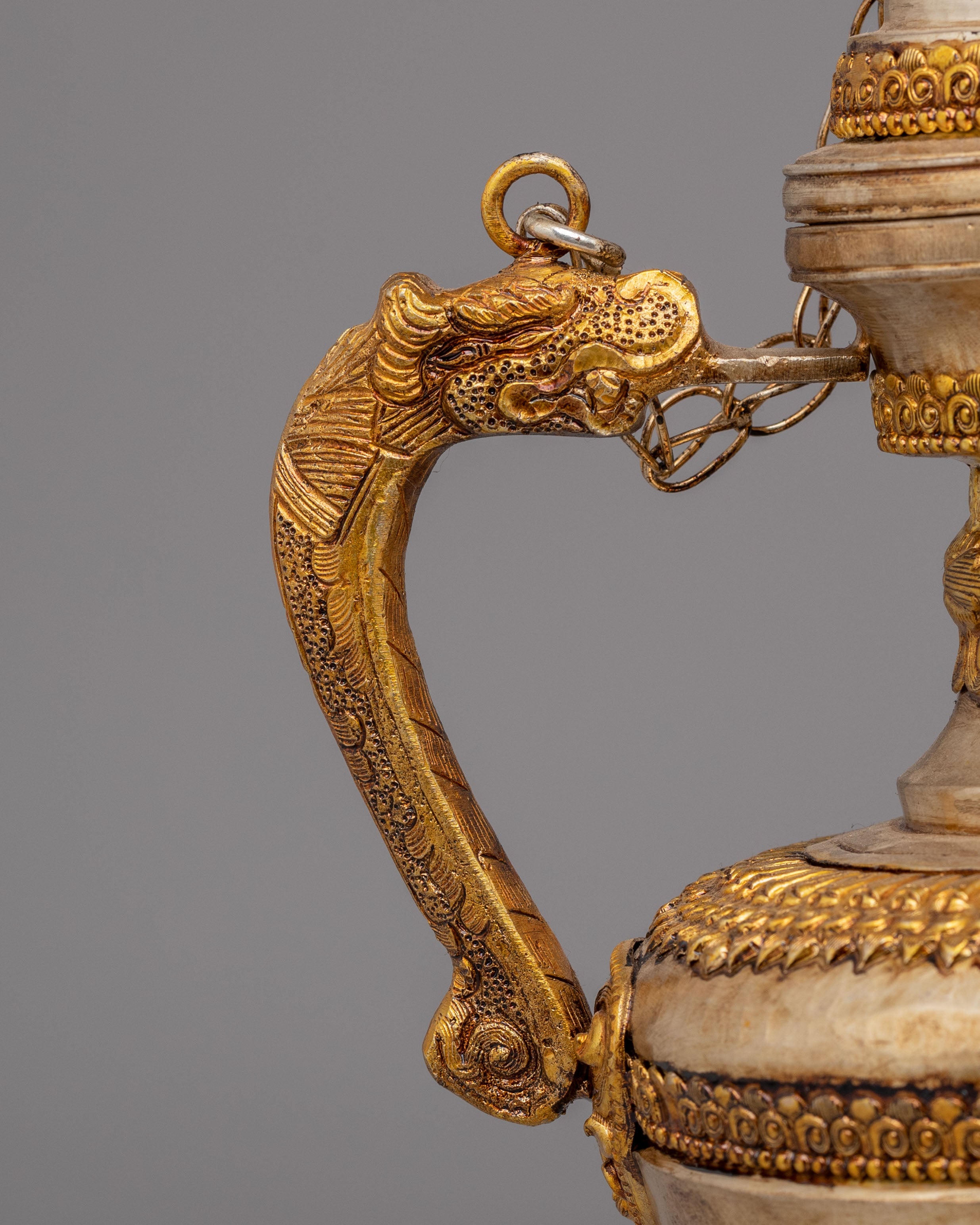 Sacred Tibetan Tea Pot | Ritual Vessel for Meditation & Decorative Use