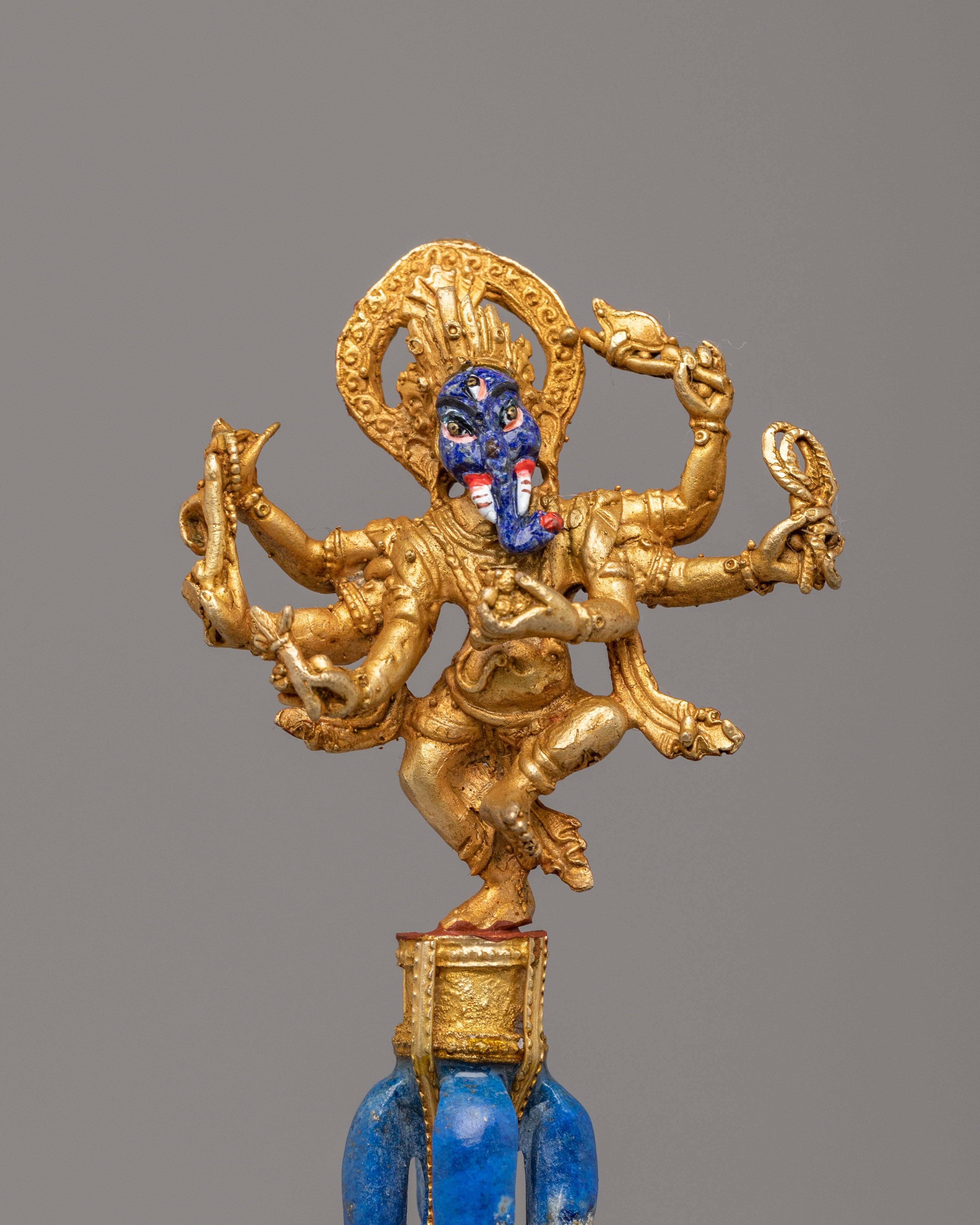 Spiritual Maha Rakta Ganesha Phurba | Sacred Tantric Dagger