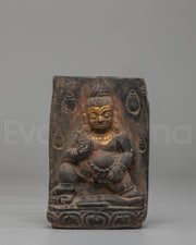 Vajrayana Black Dzambhala Altar Statue | Altar Decor for Prosperity