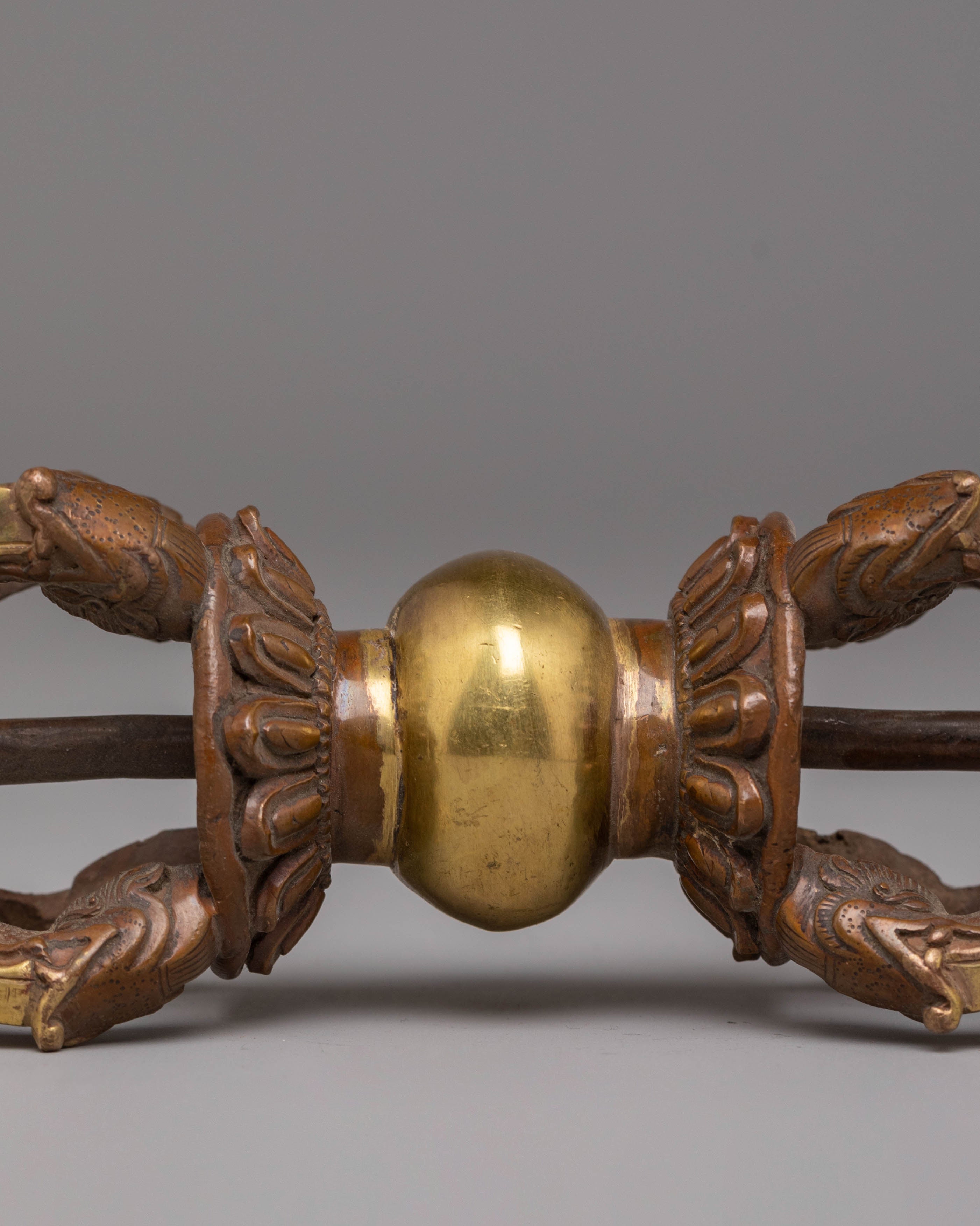 Fire Gold Vajra for Ritual Use | Tibetan Buddhist Ritual Tool for Altar