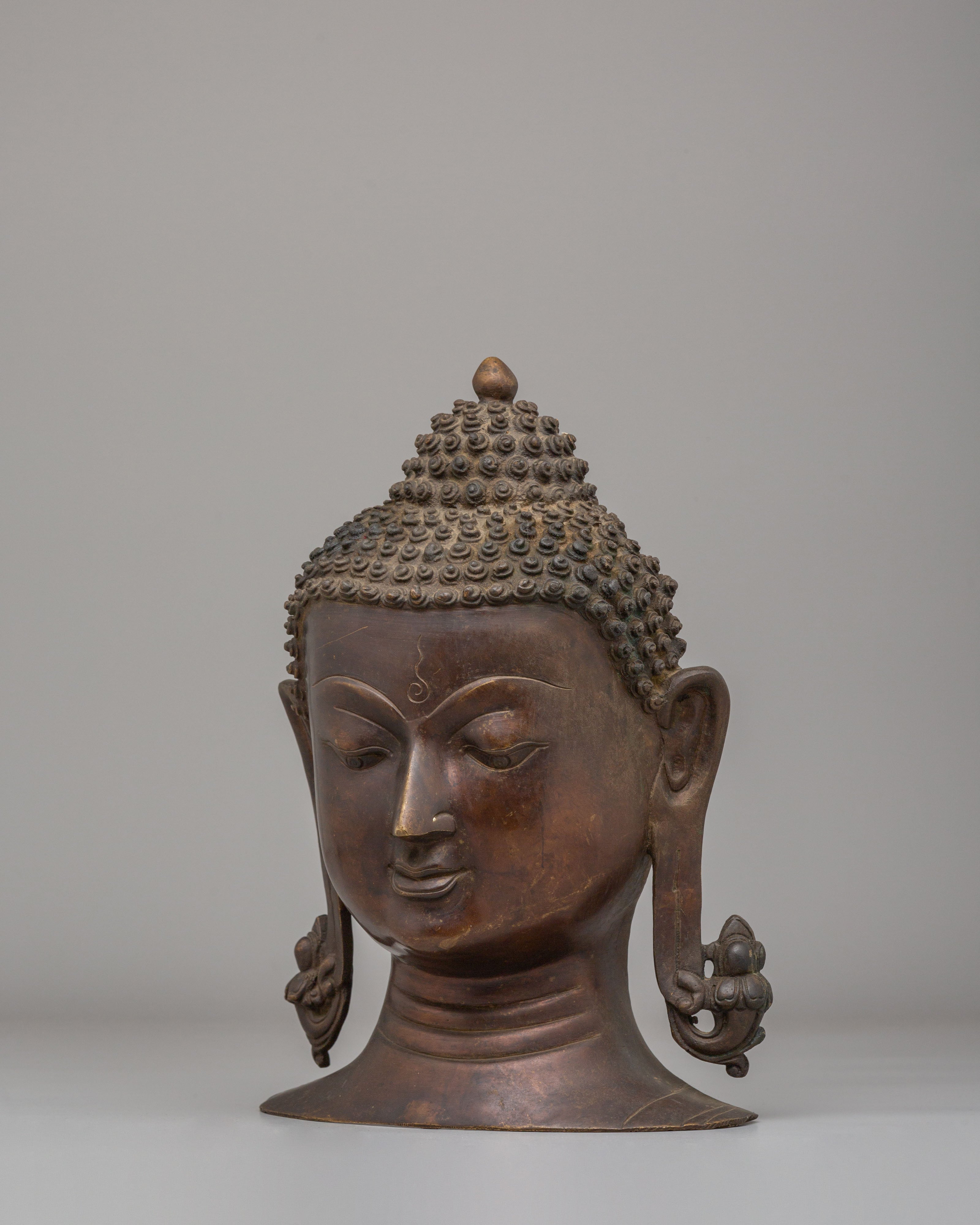 Enlightened Buddha Head Decor | Perfect for Home Altars & Meditation Spaces