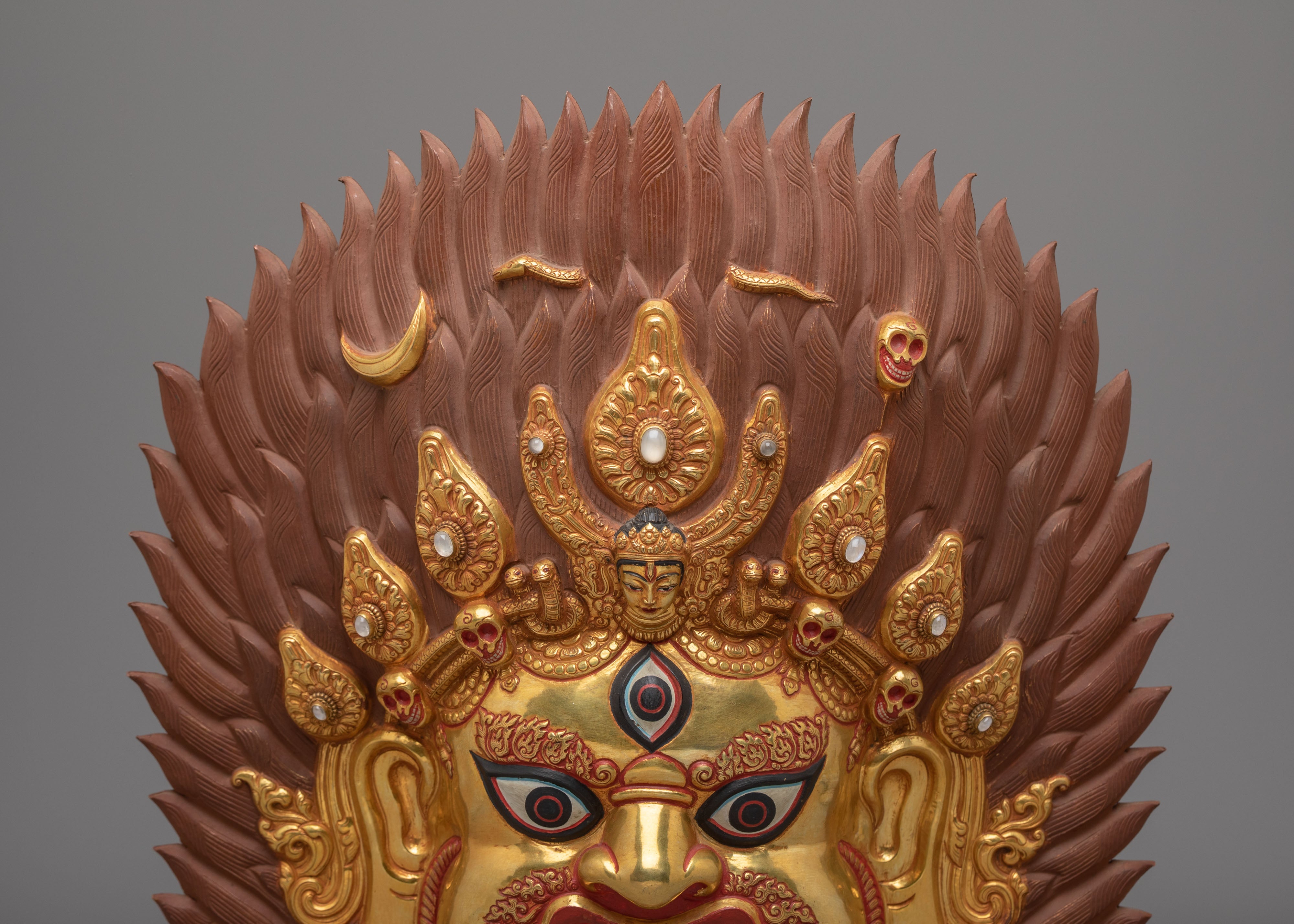 Handmade Mahakala Wall Hanging | Tibetan Wrathful Deity Artwork