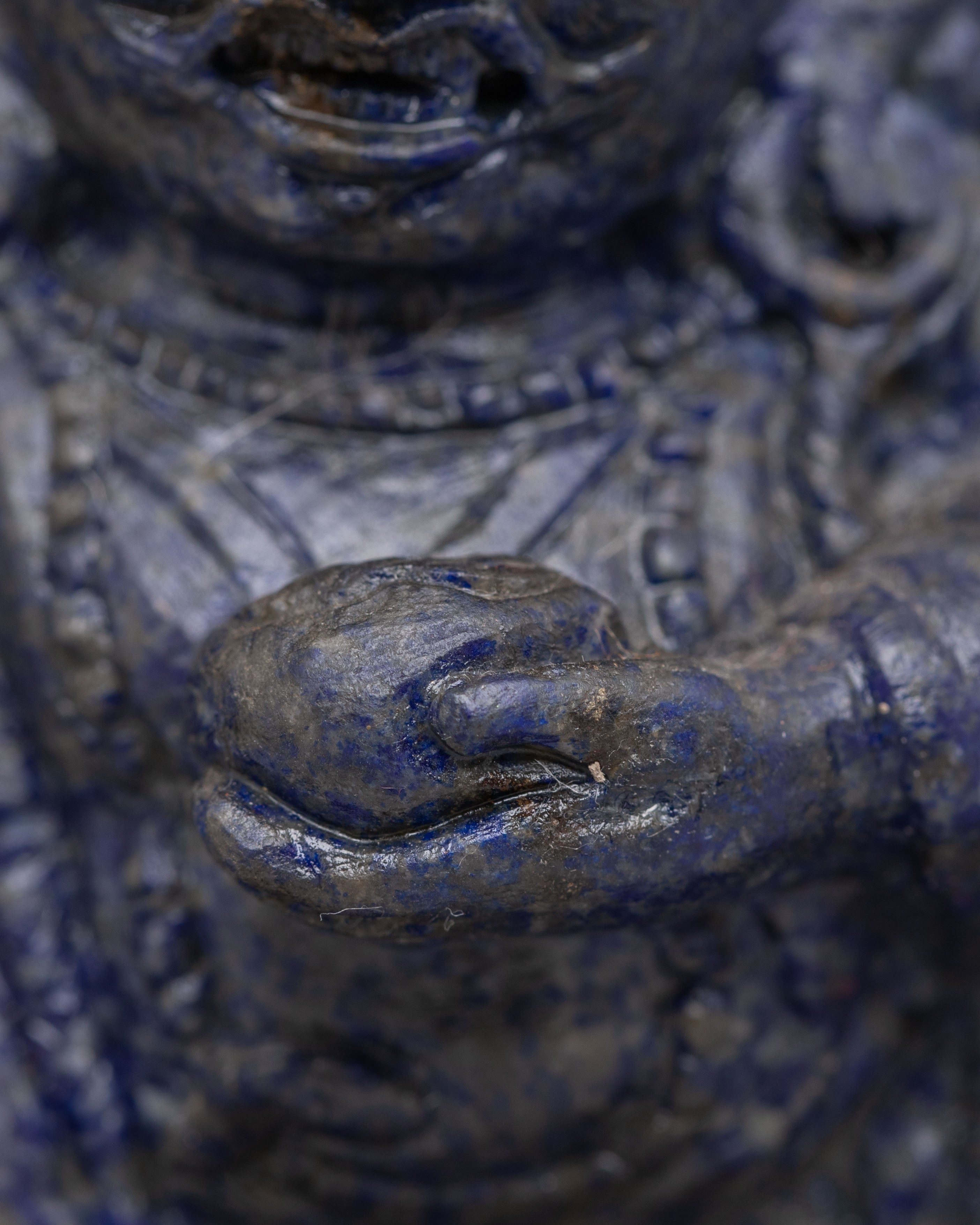 Sacred Altar Mahakala Bergachen Statue | Guardian Deity Sculpture