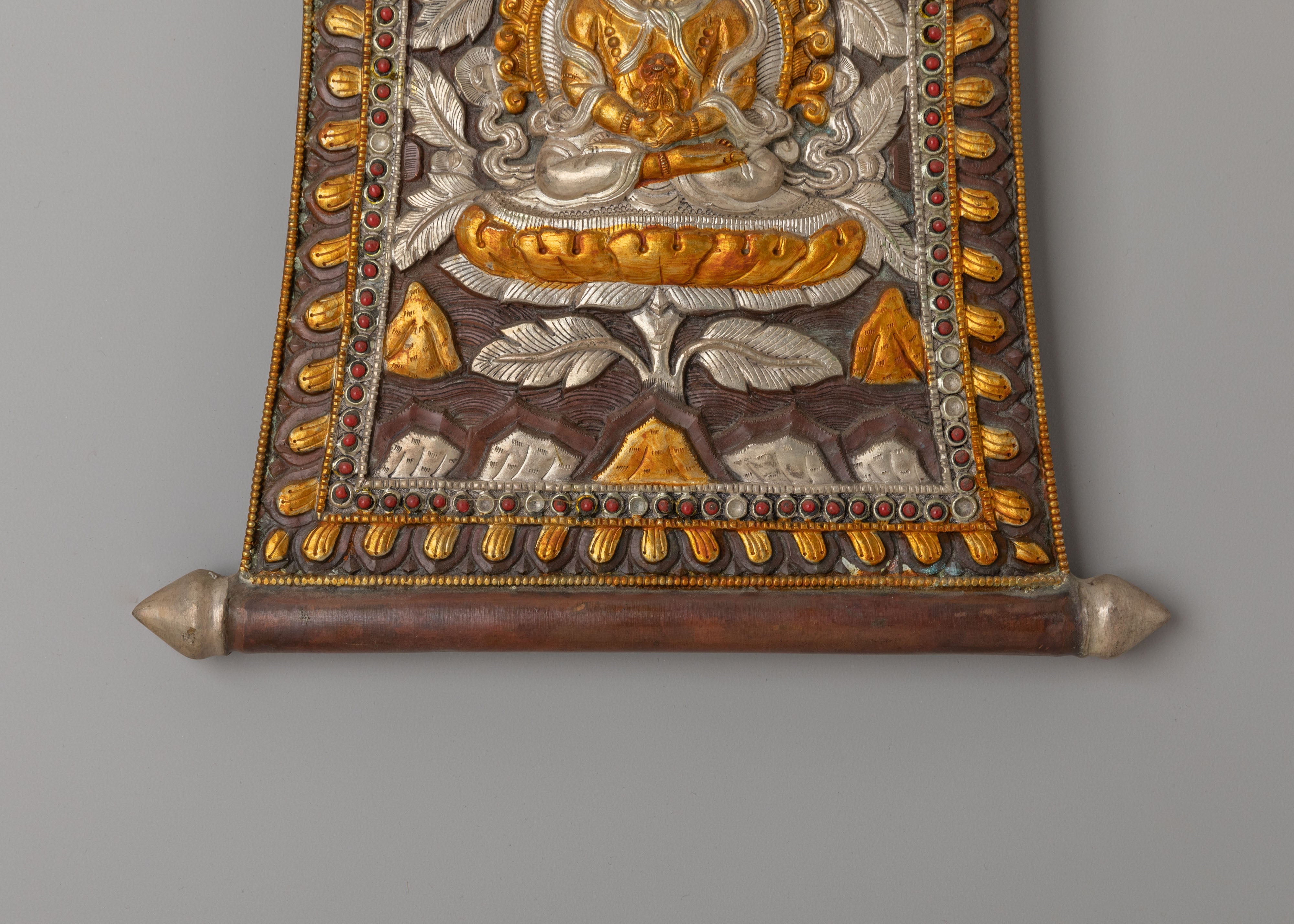 Amitayus Buddha Metal Thangka | Symbolizing Immortality