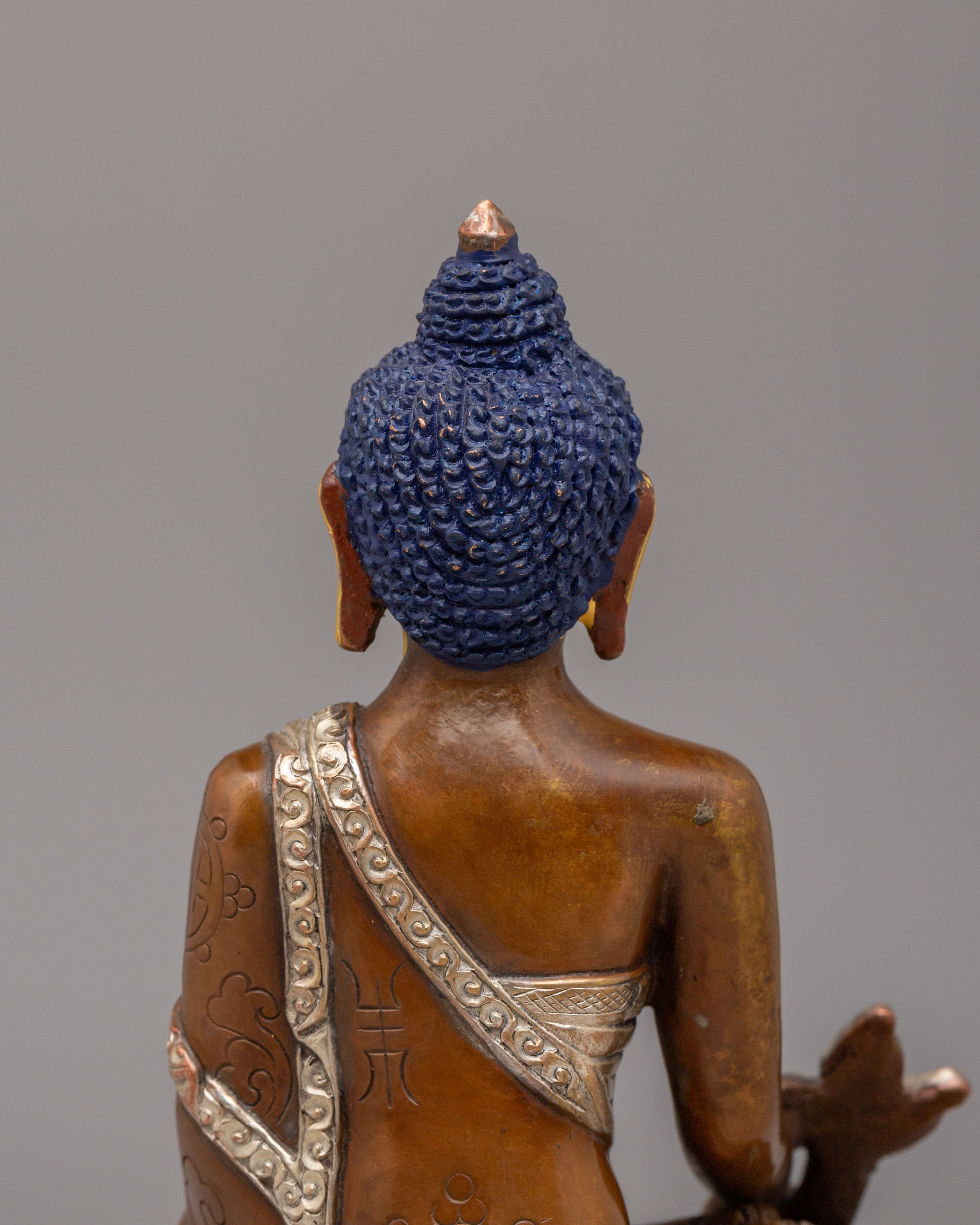Spiritual Tibetan Medicine Buddha Statue | Handcrafted Healing Deity Sculpture