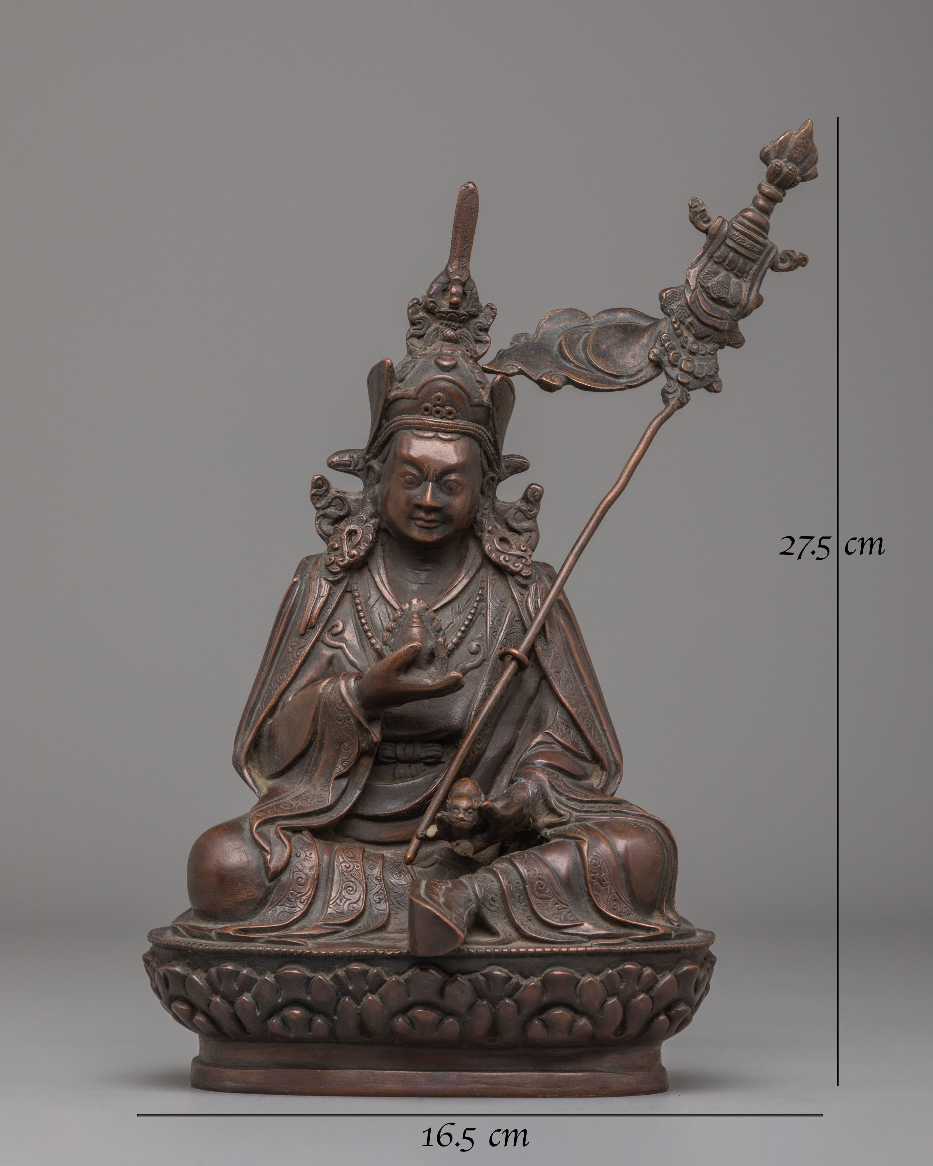 Handcrafted Copper Guru Norla Statue | Symbol of Protection