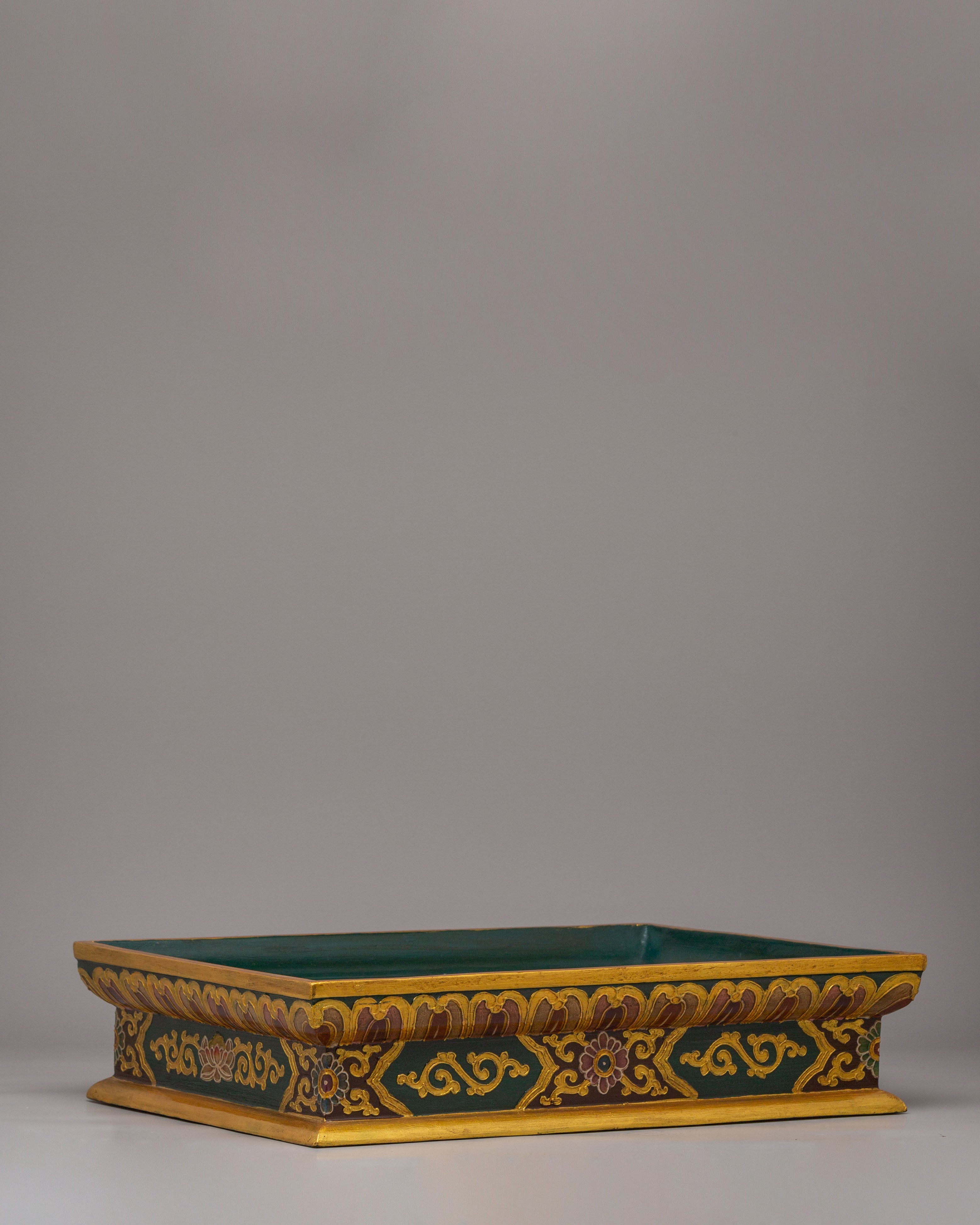 Traditional Wooden Tray | Hand Painted Sacred Decor