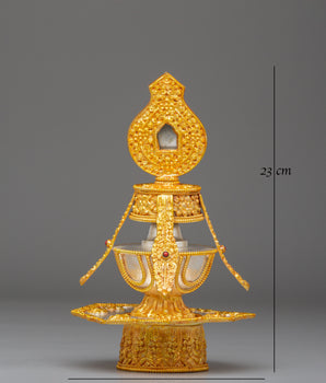 Handcrafted Tibetan Long Life Vase | Spiritual Copper Art