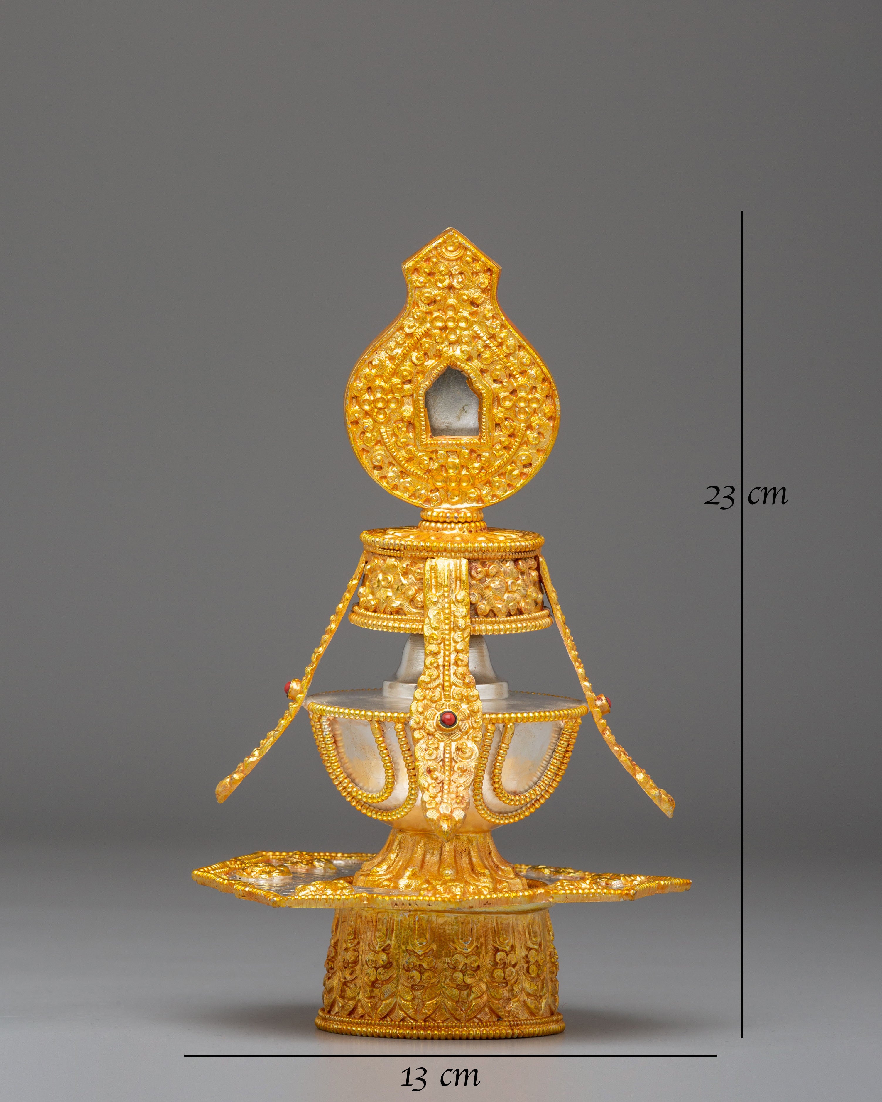 Handcrafted Tibetan Long Life Vase | Spiritual Copper Art