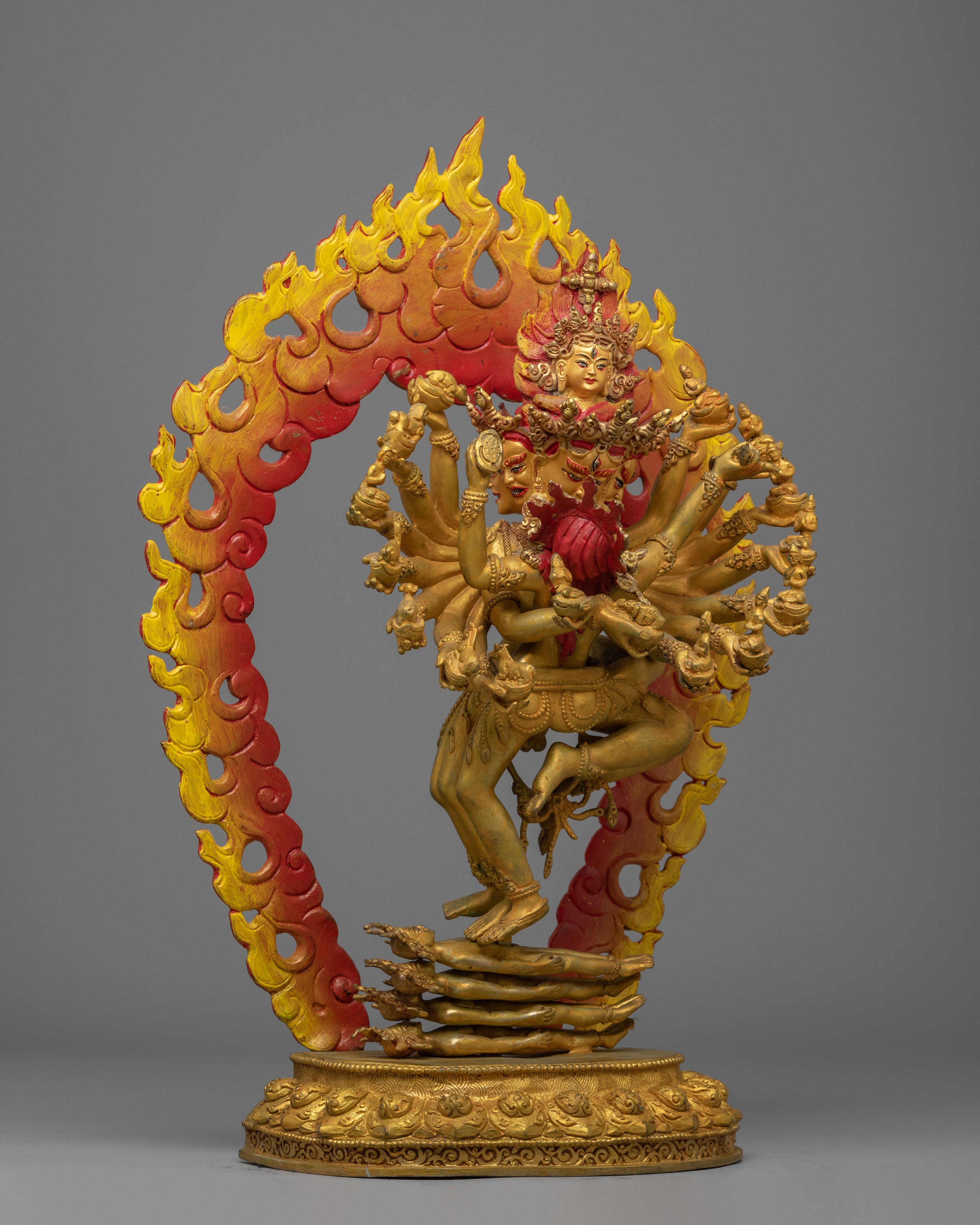Hevajra With Consort Statue | Vajrayana Tantric Deity Sculpture