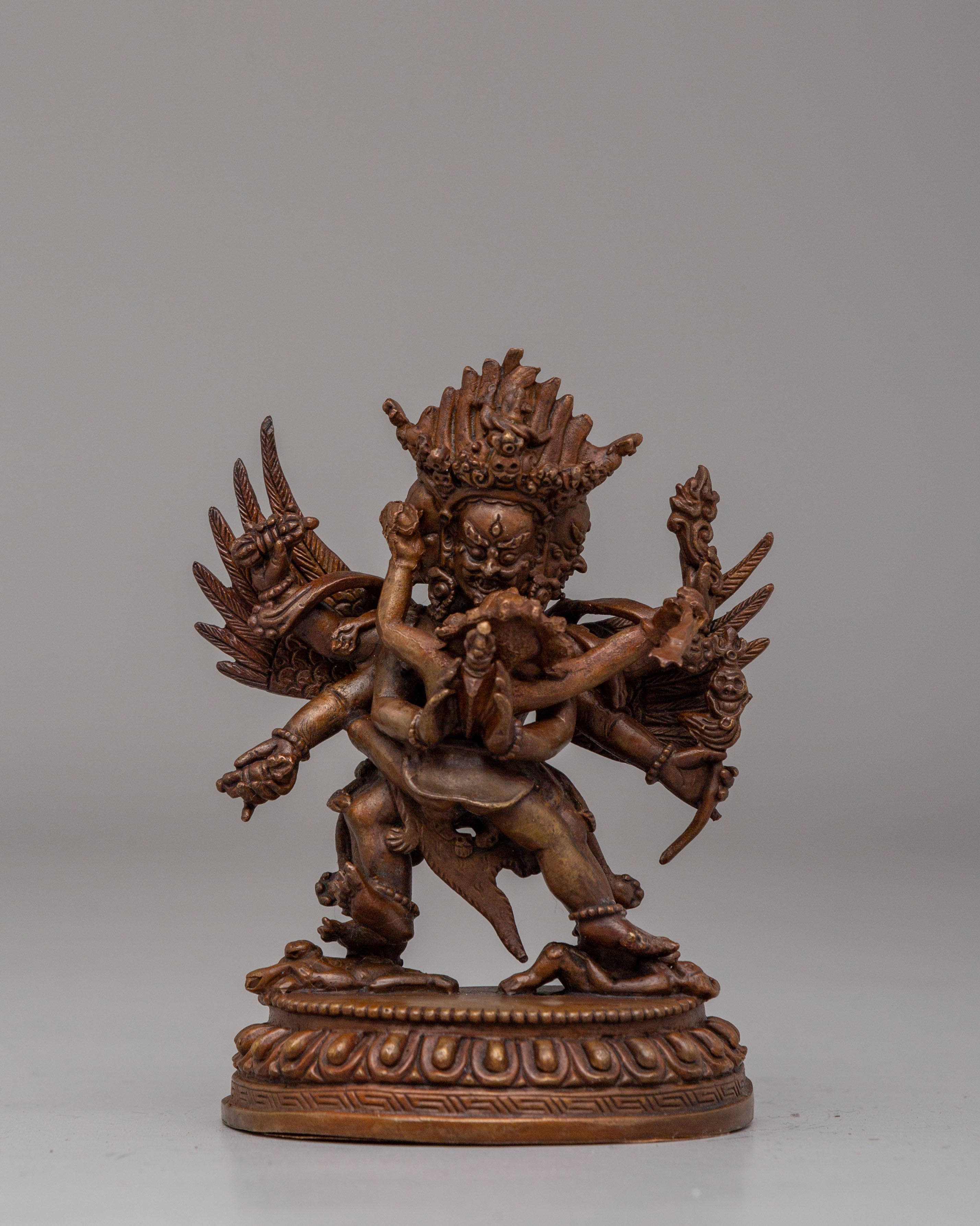 Sacred Vajrakilaya with Consort Statue | Tibetan Tantric Deity Figurine