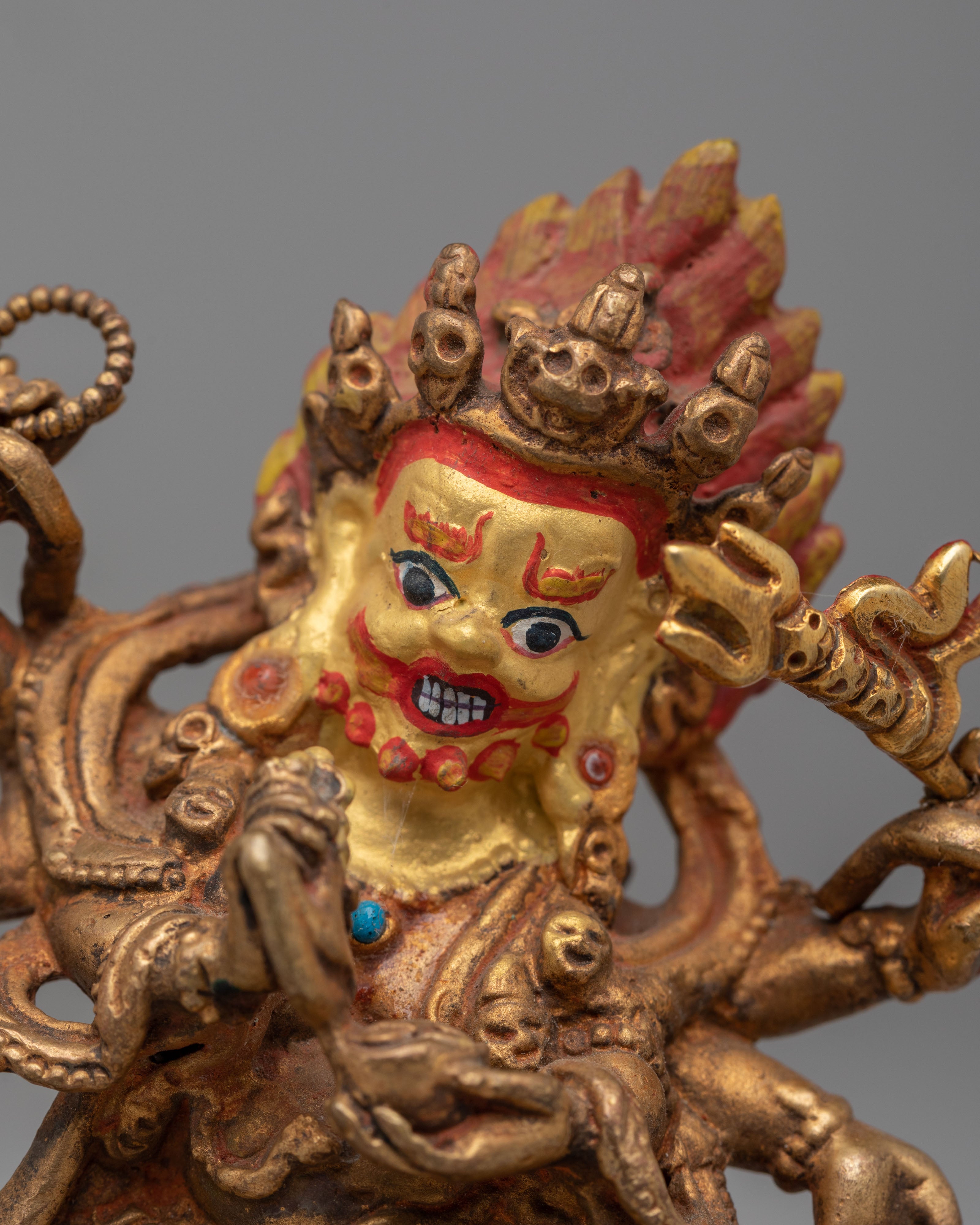 Traditional Six-Armed Mahakala Statue | Himalayan Art