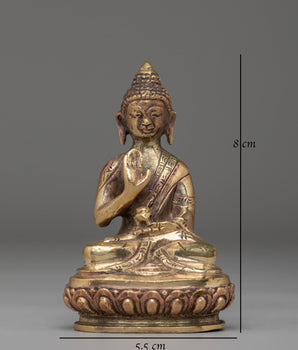 Handcrafted Buddhist Amogasiddhi Statue | Copper Body Statue
