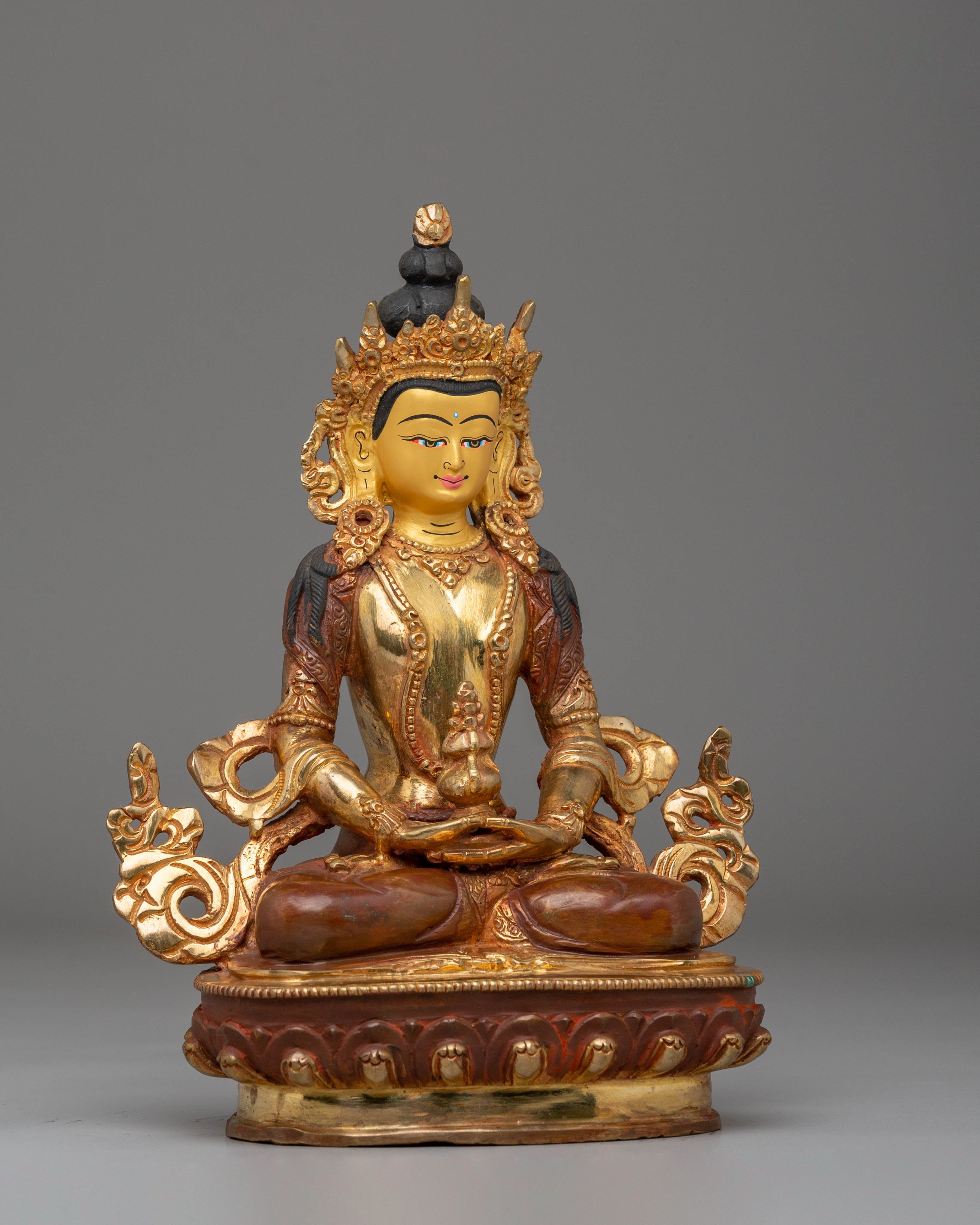 Amitayus Handmade Golden Statue | Tibetan Buddha of Infinite Life