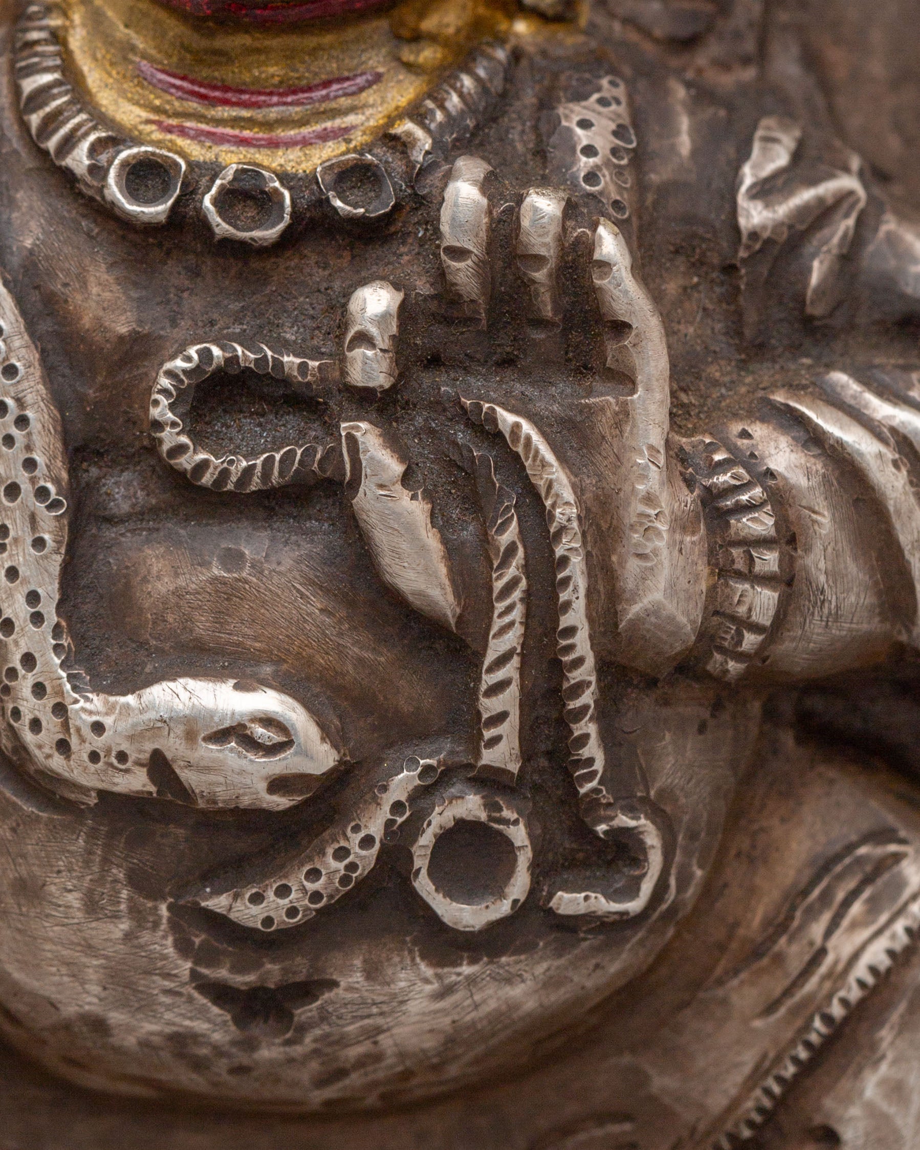 Sacred Vajrapani Ghau Box | Vajrapani Protection Symbol for Altar