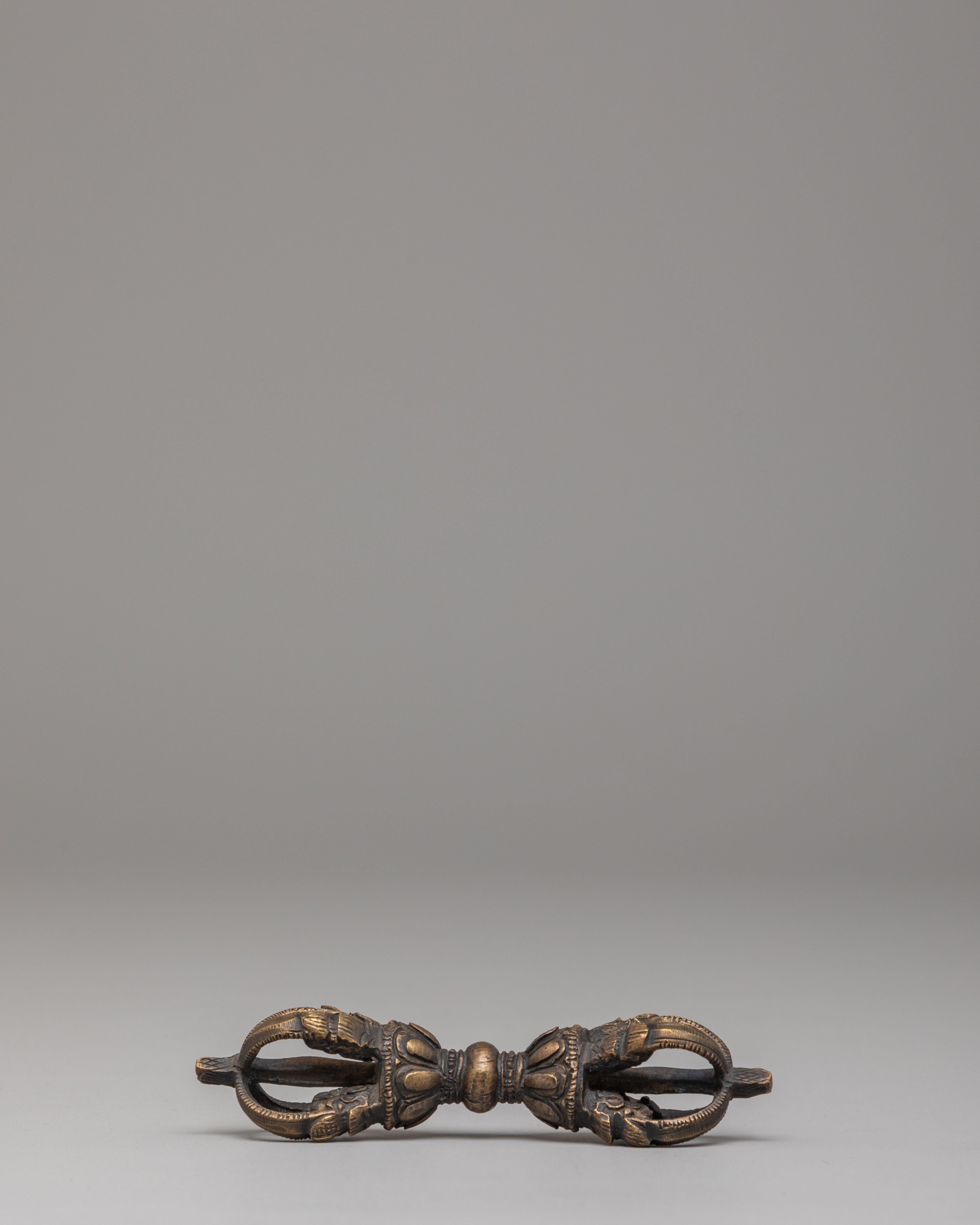 Decorative Tibetan Vajra & Bell Set | Bronze Brass Buddhist Meditation Tool