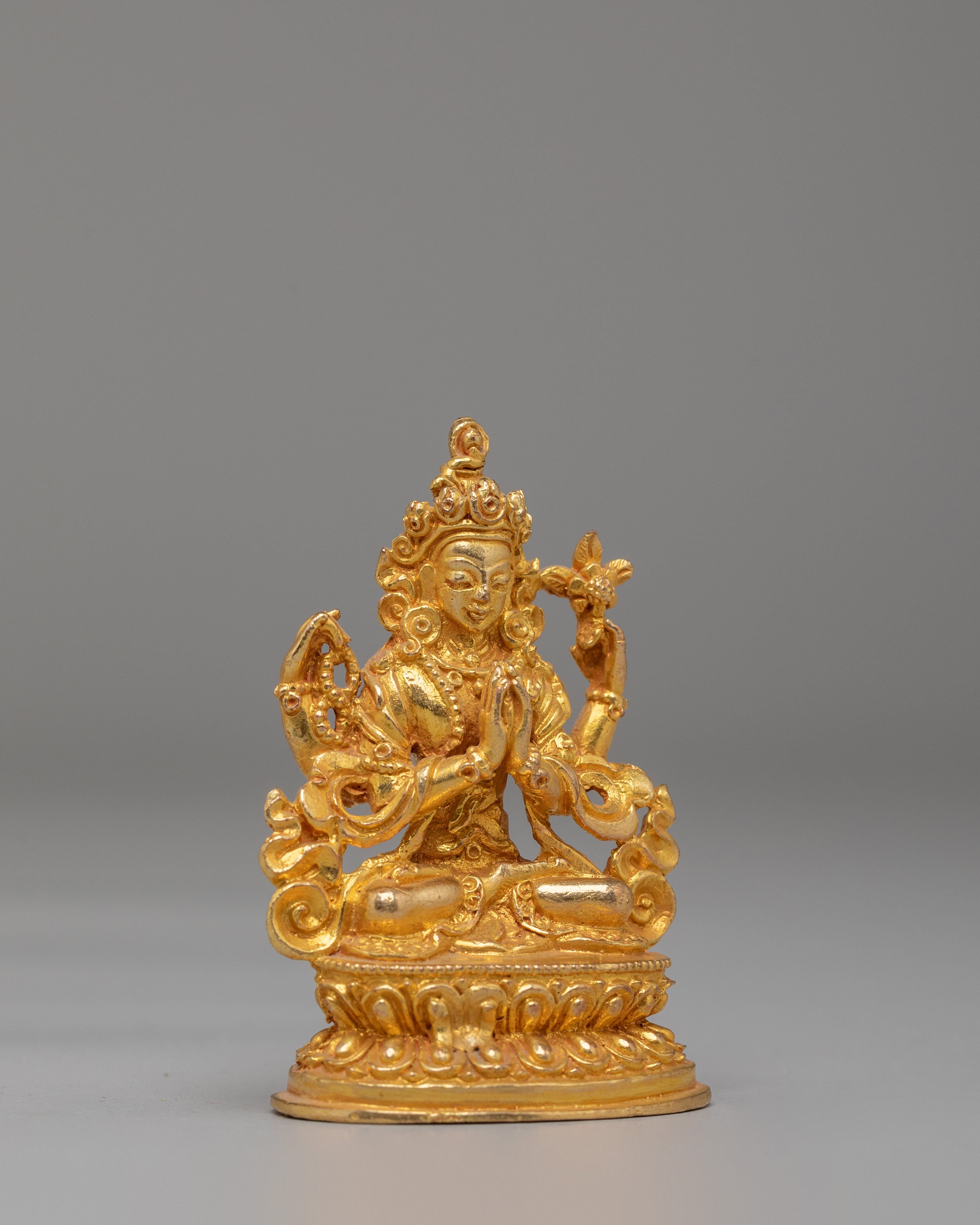 Ceremonial Buddhist Chenrezig Statue | Tibetan Avalokiteshvara Deity