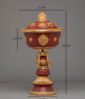 Tibetan Butter Lamp for Offering | Spiritual Altar Decor
