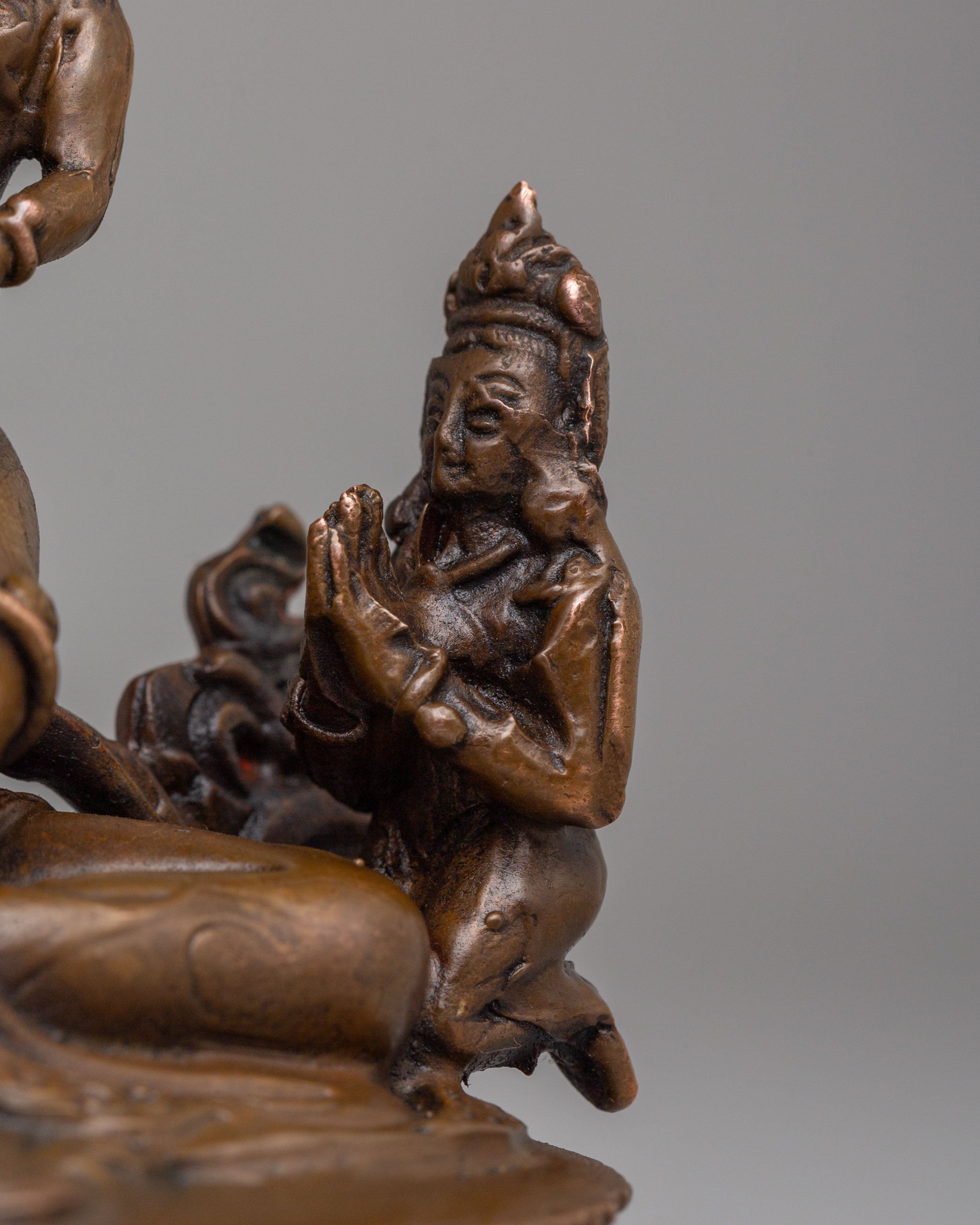 Sacred Harati Mata Statue | Oxidized Copper Body with Acrylic Color