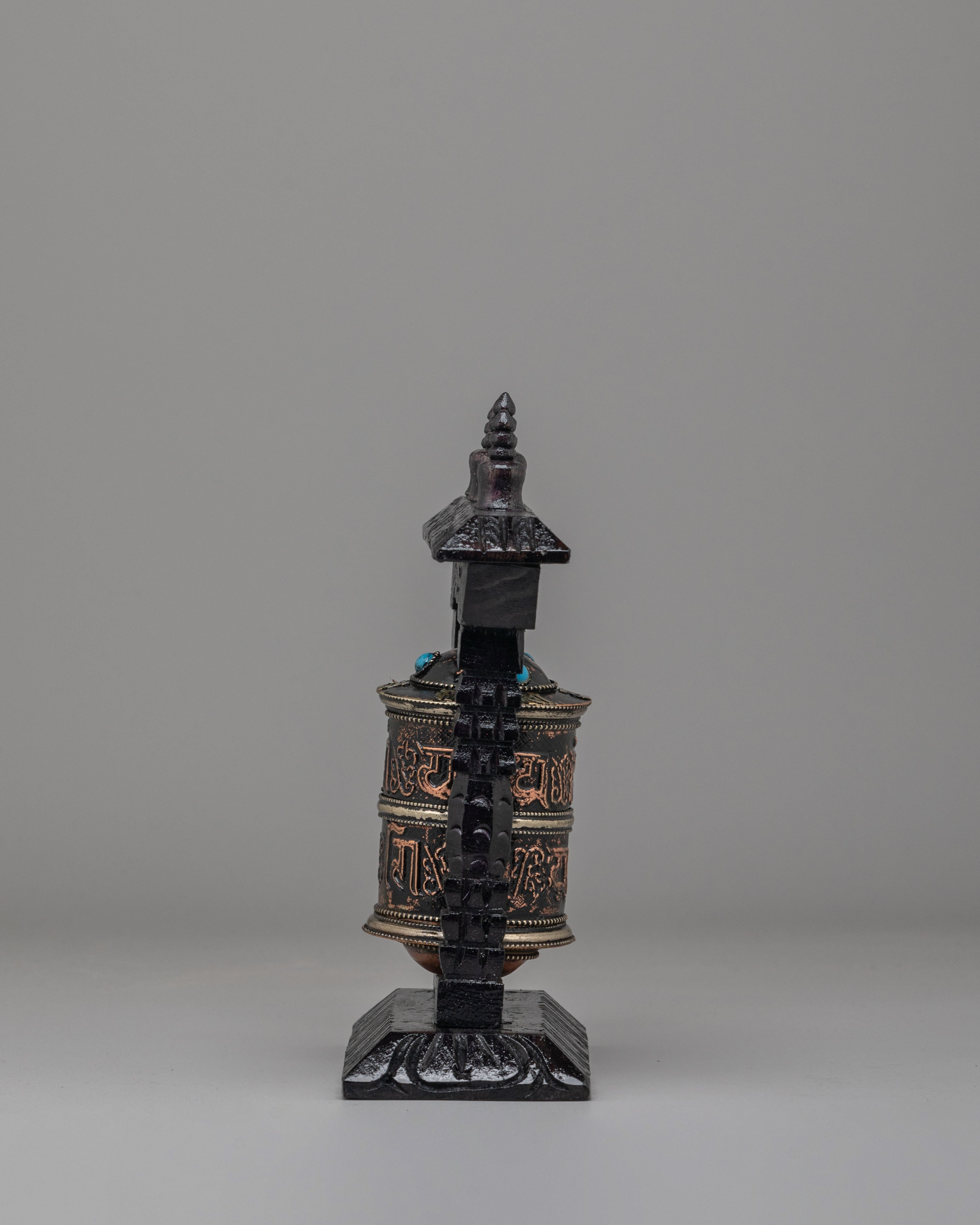 Handcrafted Altar Prayer Wheel | Tibetan Mantra Spinner for Meditation