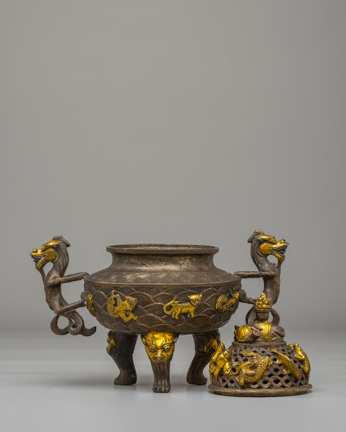 Buddhist Shrine Incense Burner | Handcrafted Ritual Item