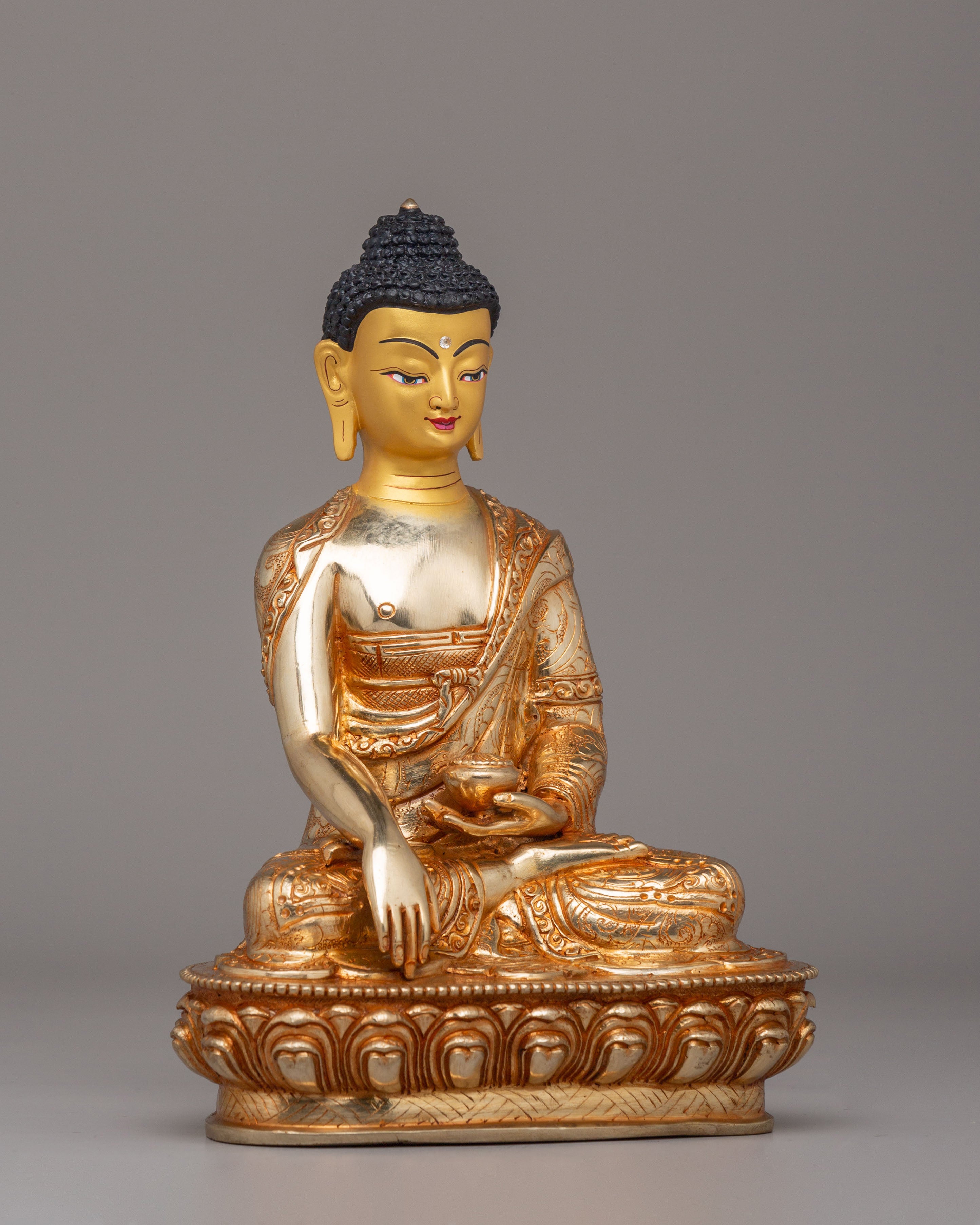 Sacred Shakyamuni Buddha Divine Statue | Handcrafted Tibetan Buddhist Art