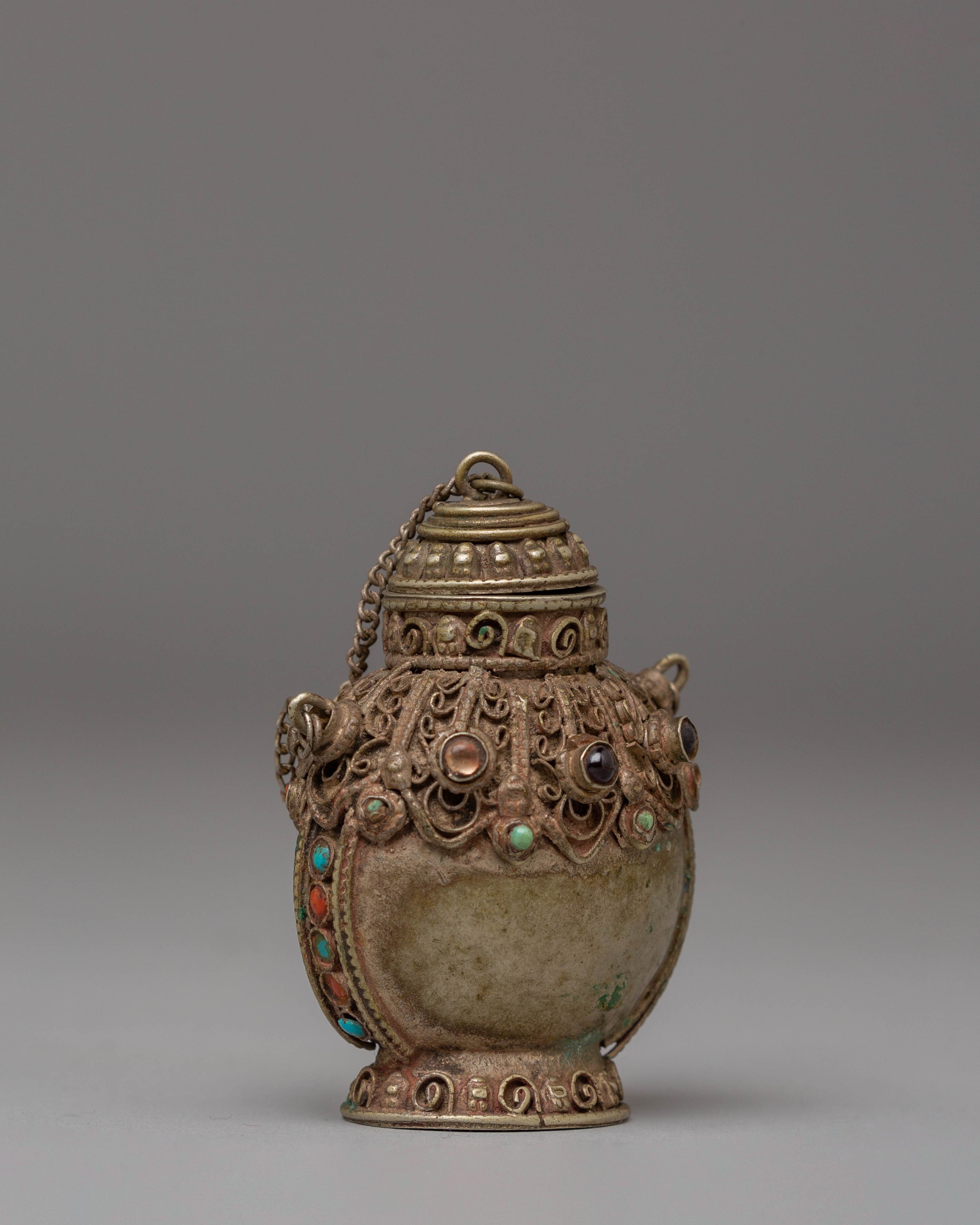 Decorative Crystal Snuff Pot |  Spiritual Piece for Ritual Use