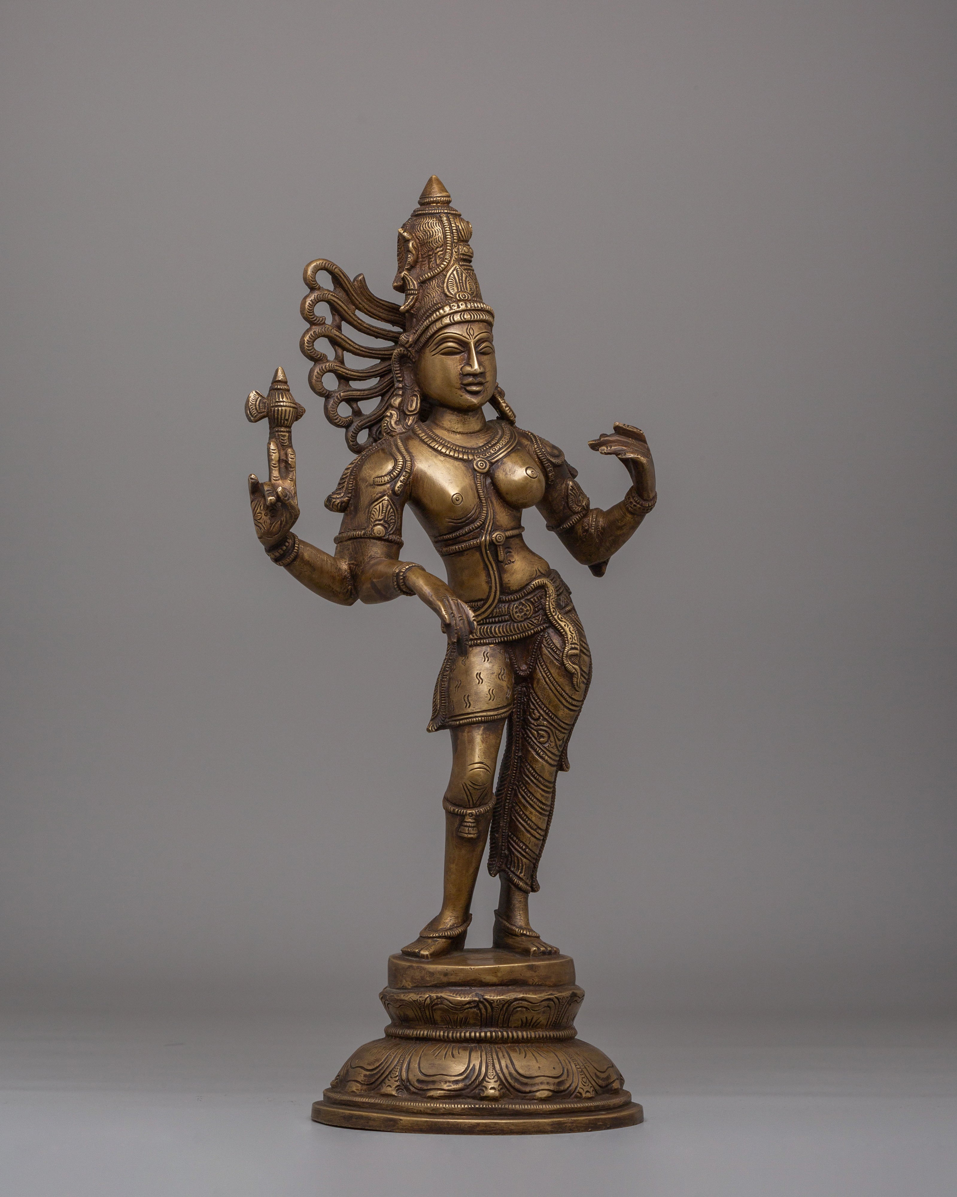 Handmade Ardhanarishvara Statue | Divine Union of Shiva & Shakti