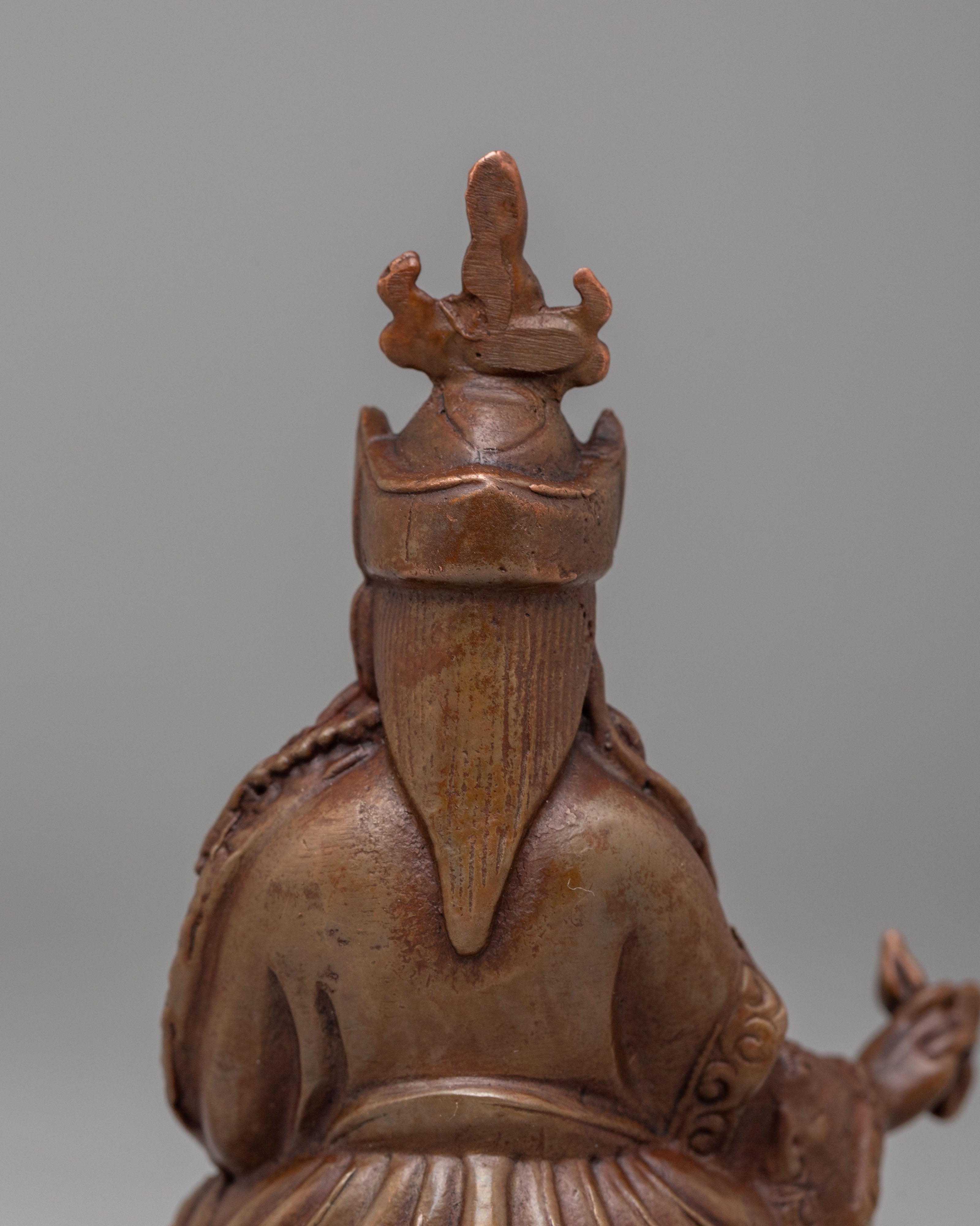 Ritual Guru Rinpoche Statue | Oxidized Copper Spiritual Decor