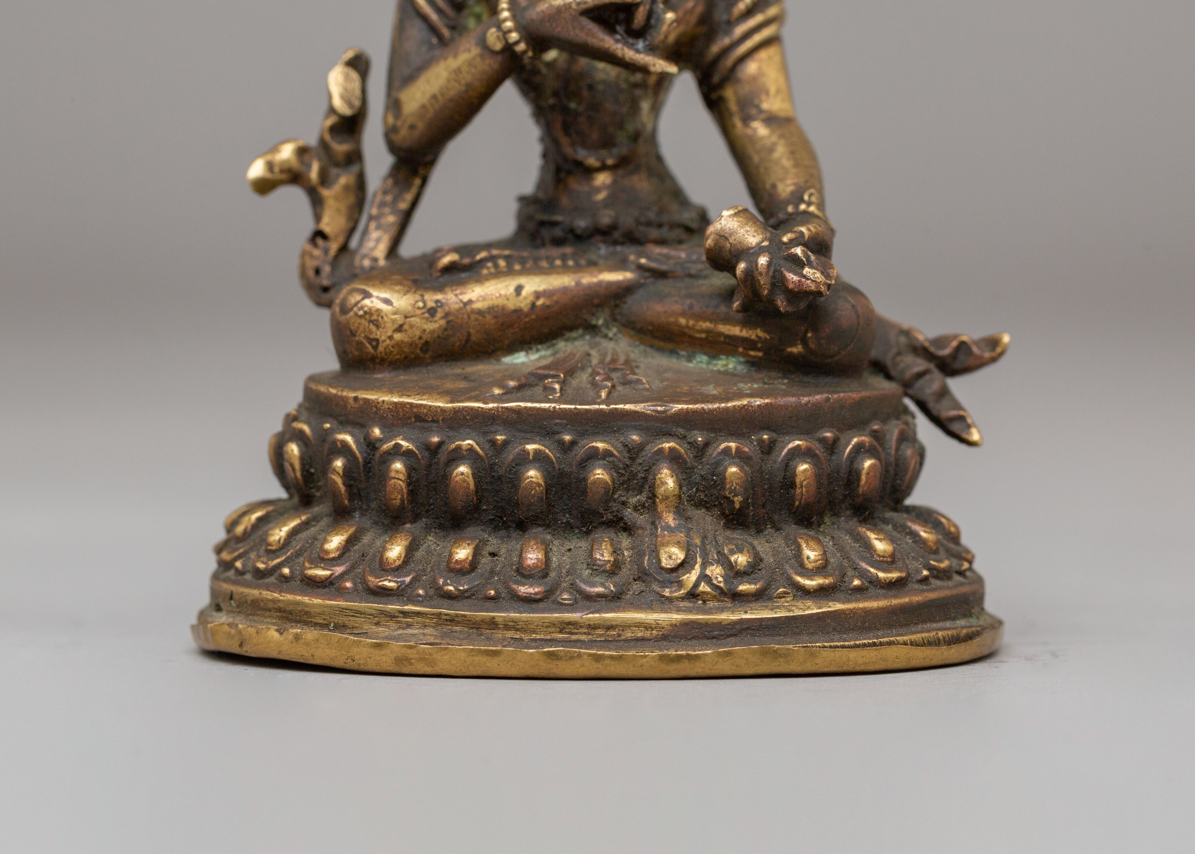 Handcrafted Vajrasattva Buddhist Statue | Sacred Copper Body