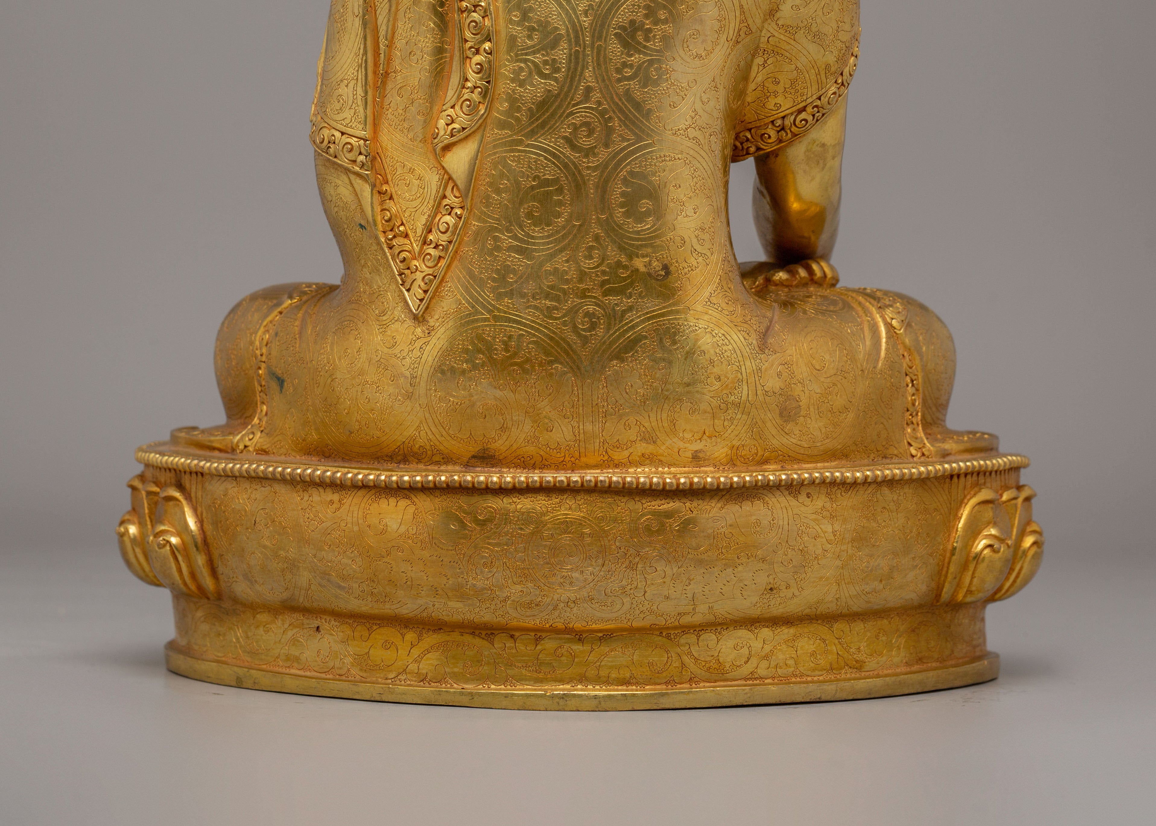 Divine Shakyamuni Buddha Altar Statue | Traditional Tibetan Artwork