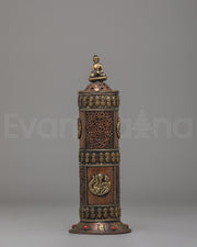 Buddhist Incense Holder | Handcrafted Gemstone Inlaid Holder
